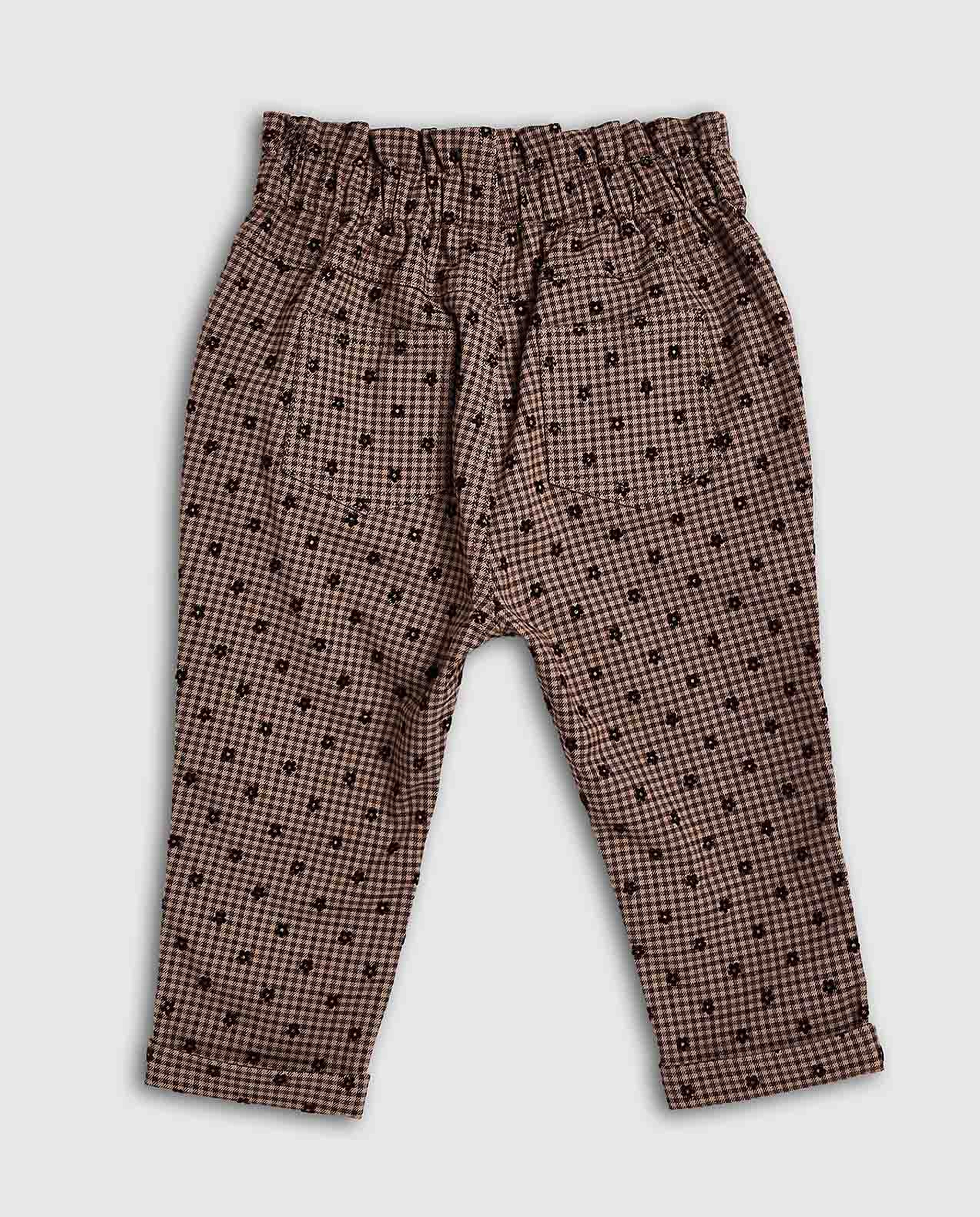 Patterned Pants with Button Closure