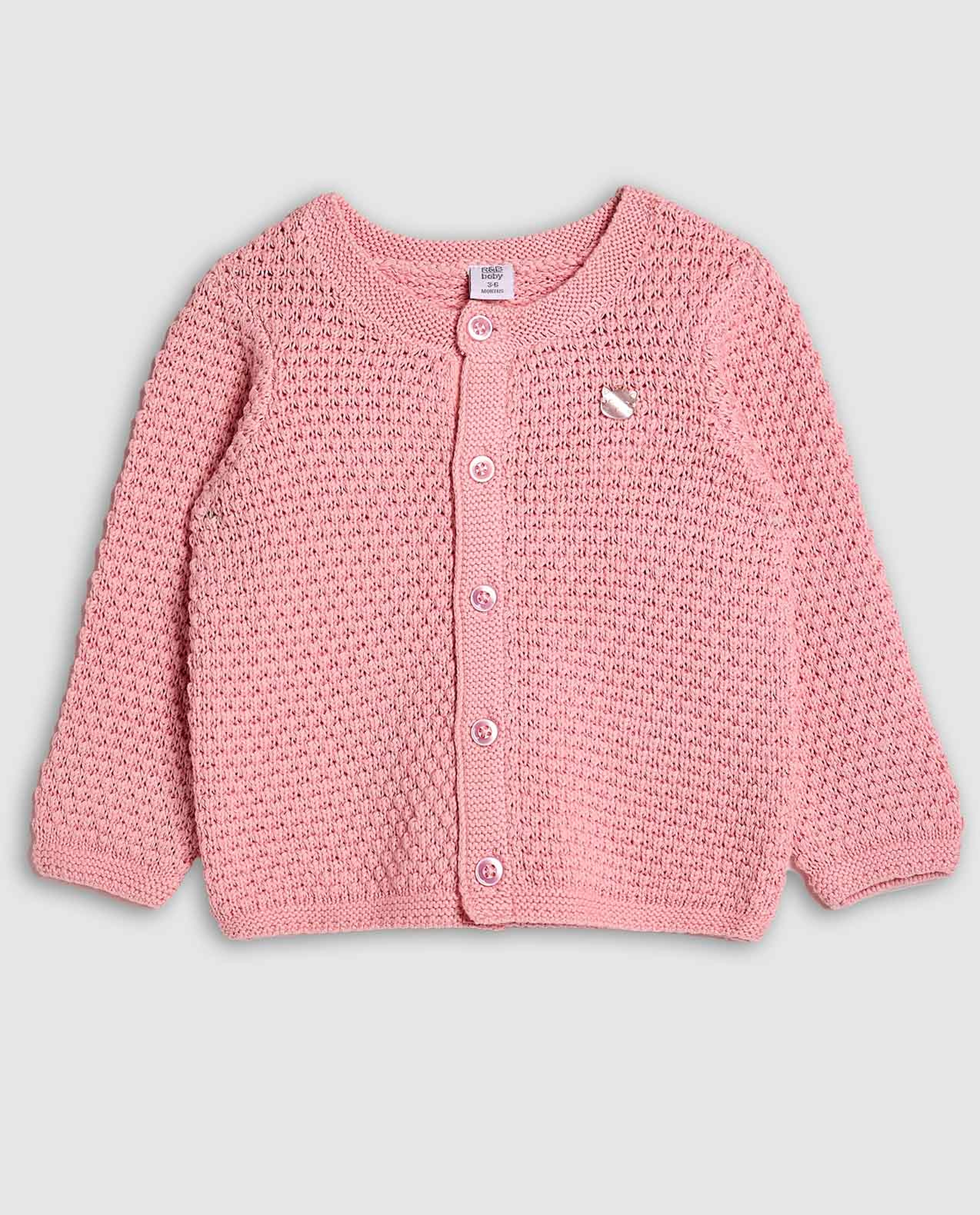 Knitted Cardigan with Button Closure