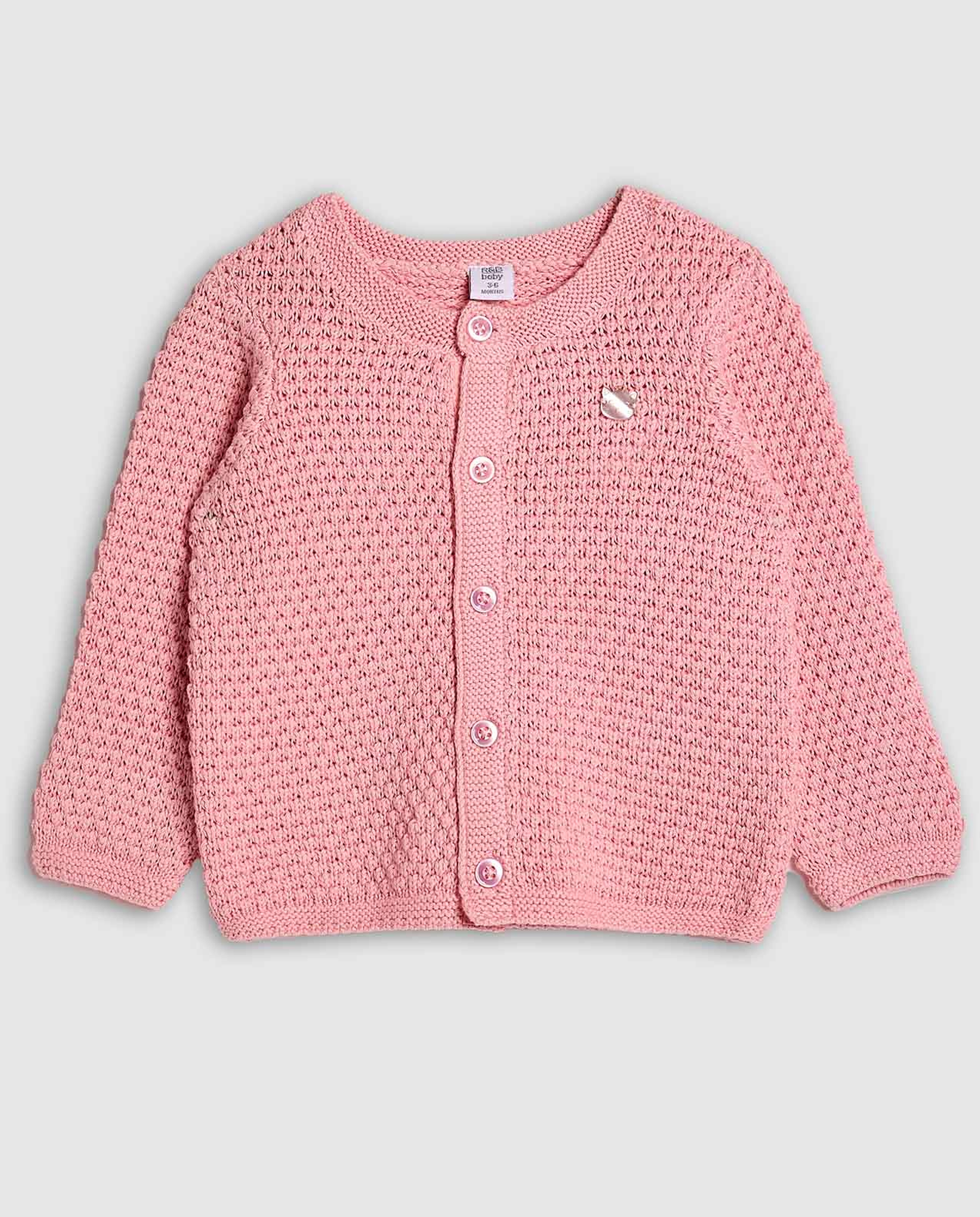 Knitted Cardigan with Button Closure