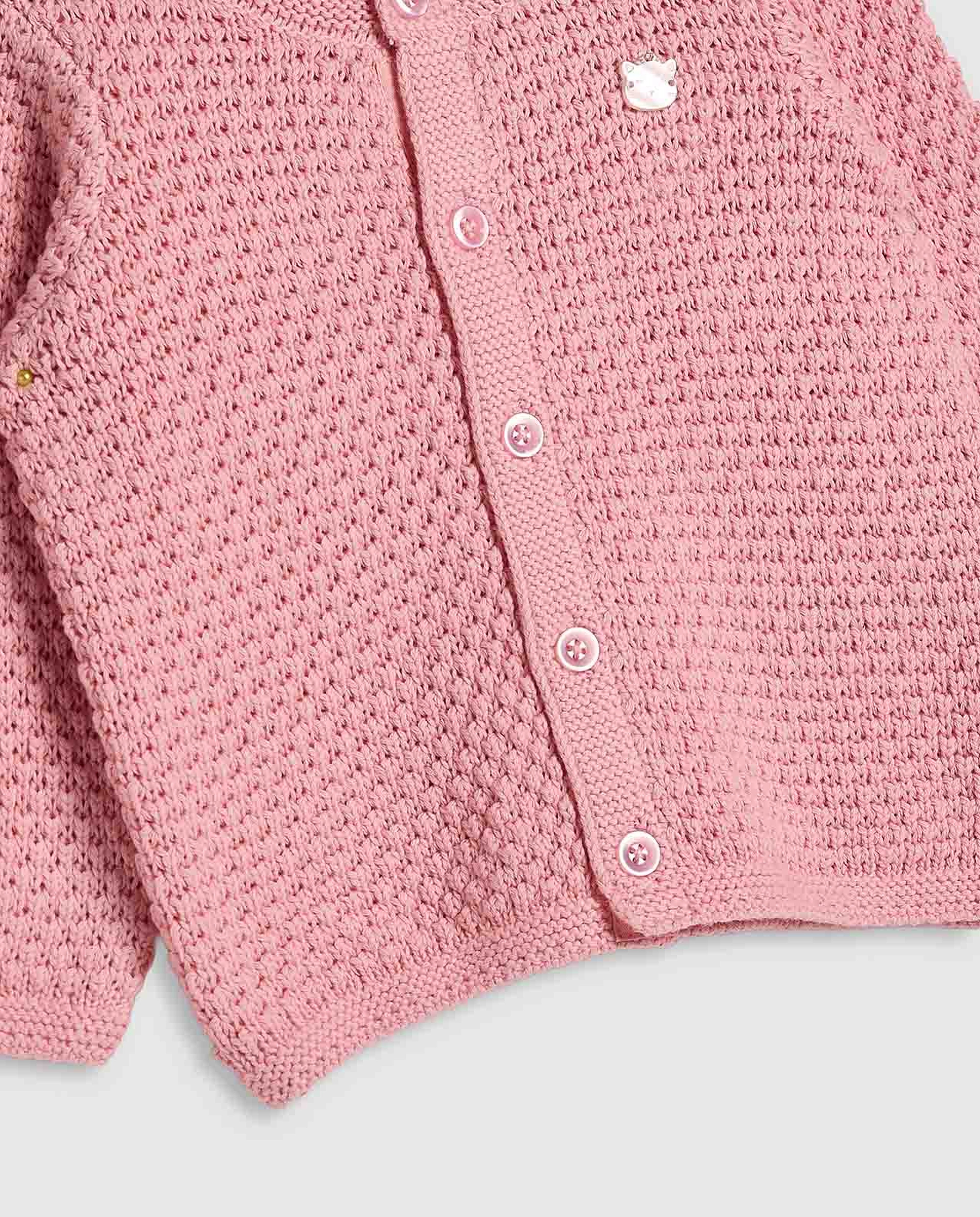 Knitted Cardigan with Button Closure