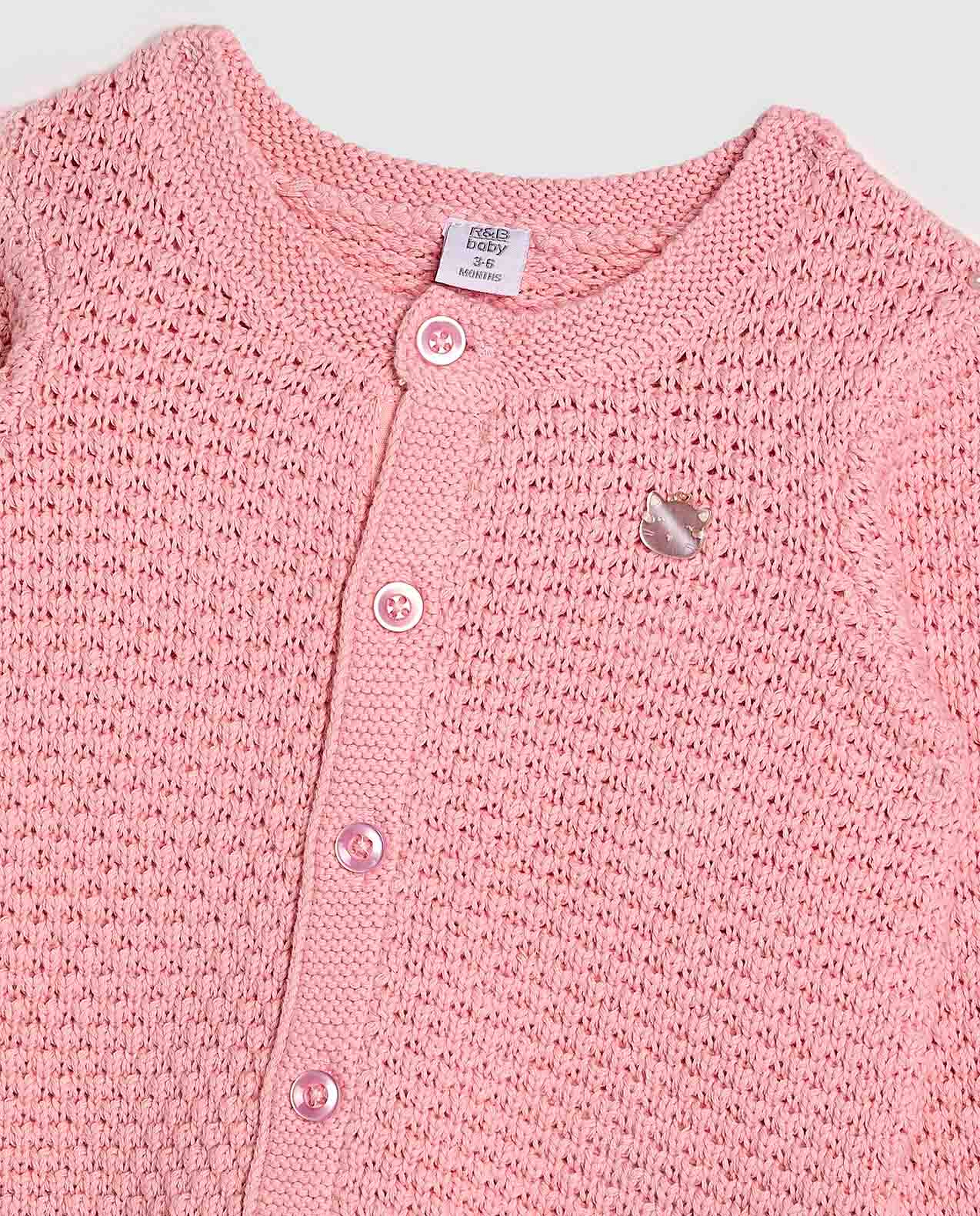 Knitted Cardigan with Button Closure