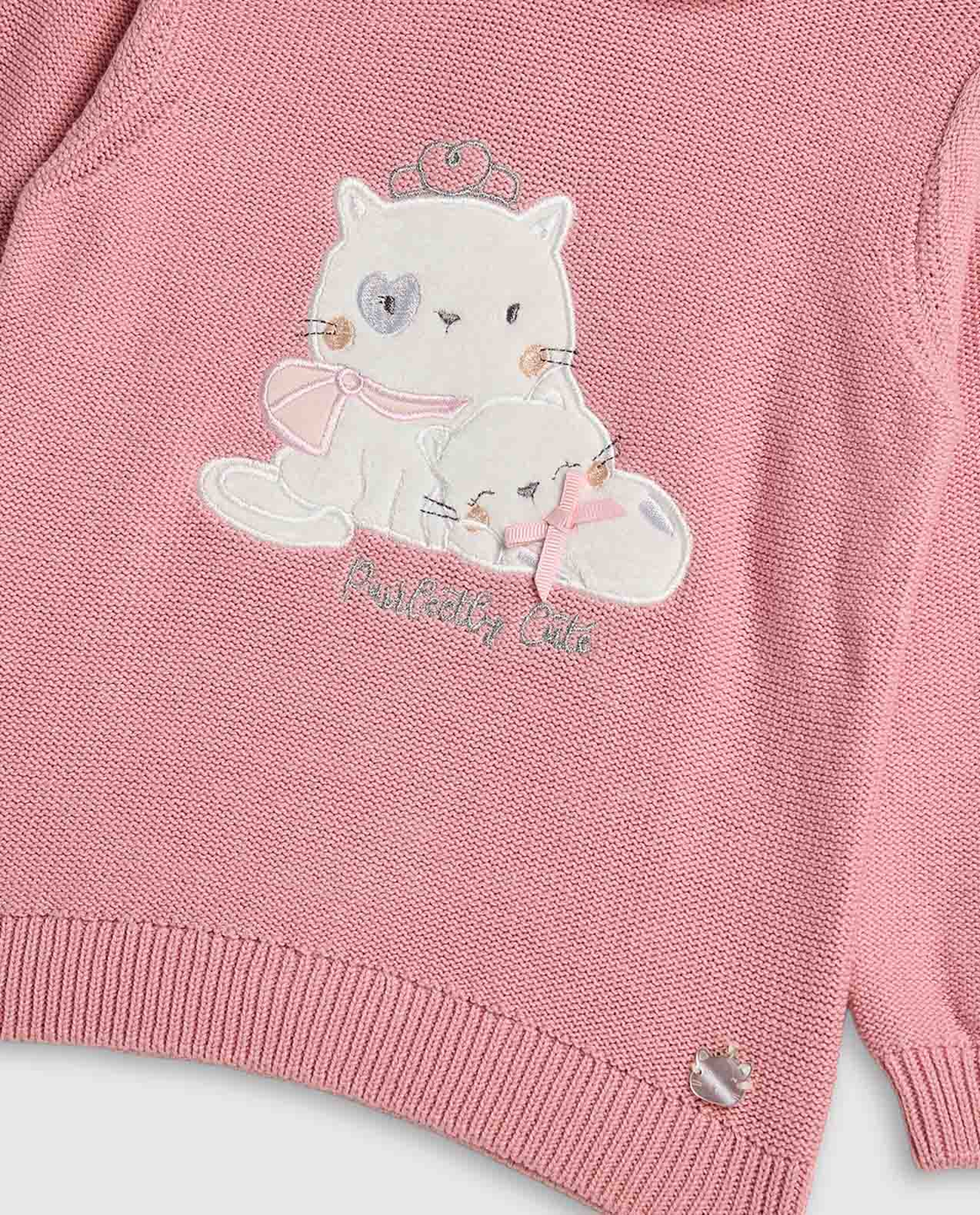 Appliqued Collared Clothing Set