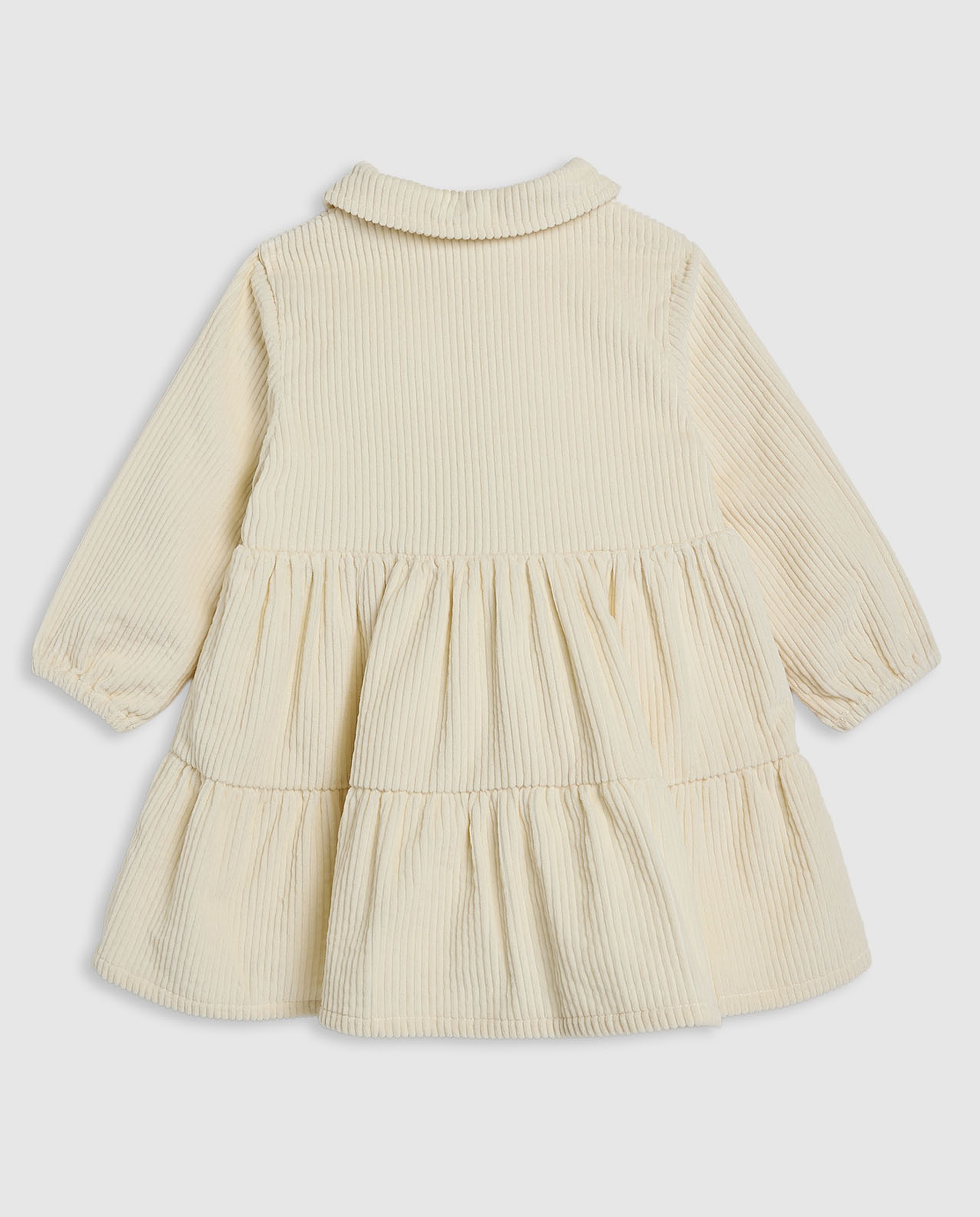 Textured Shirt Dress with Puff Sleeves