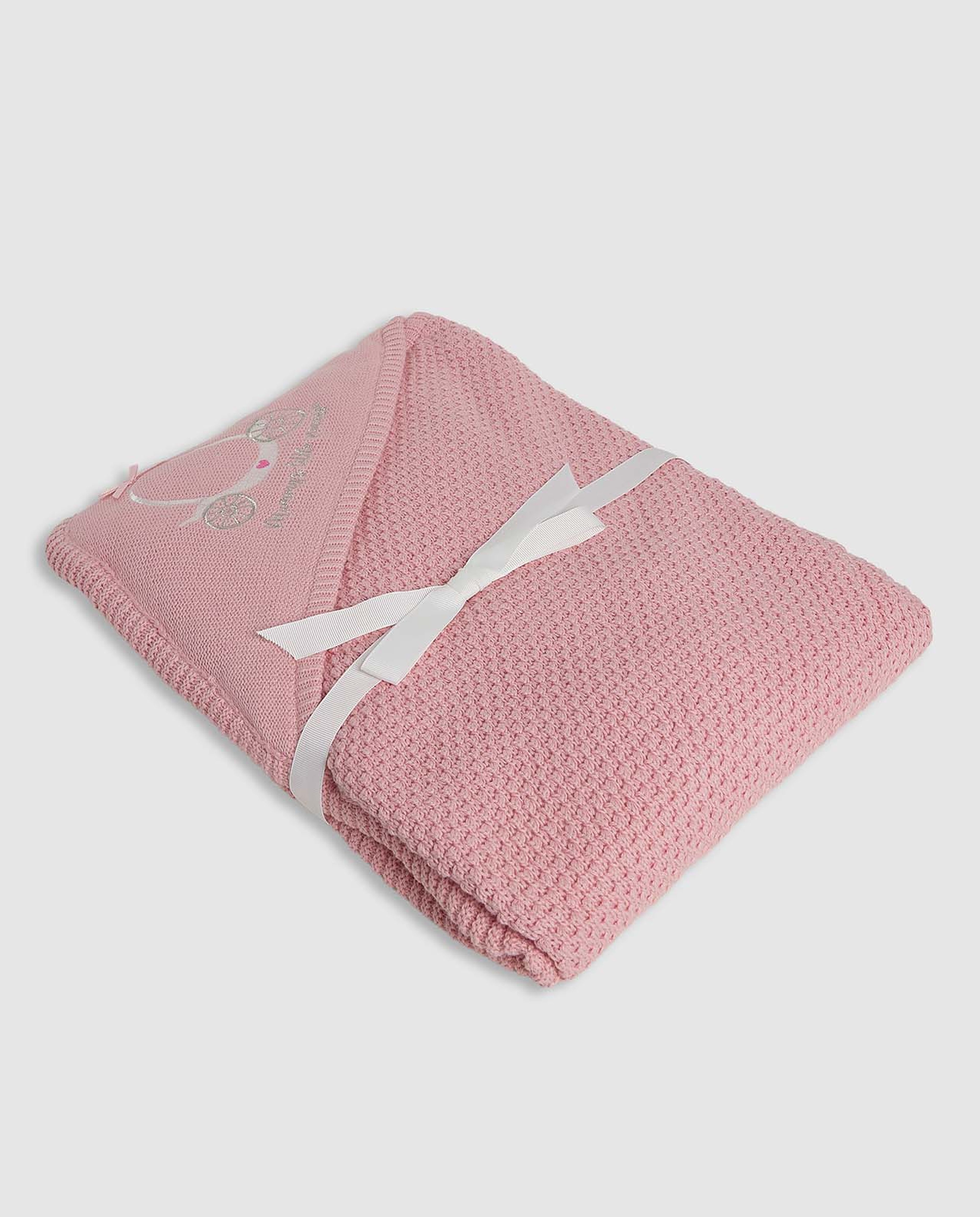 Newborn Embroidered Hooded Wrap/ Blanket