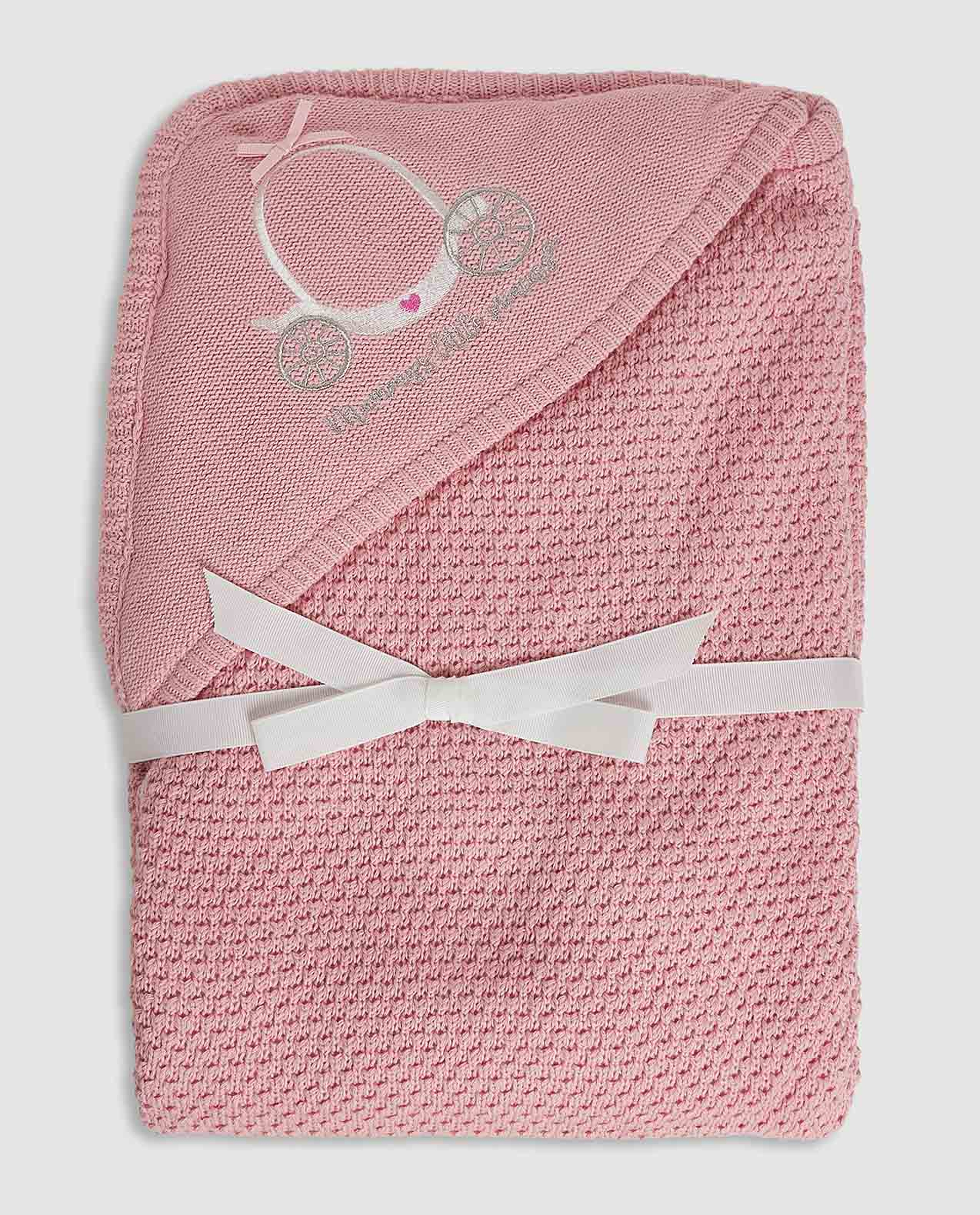 Newborn Embroidered Hooded Wrap/ Blanket