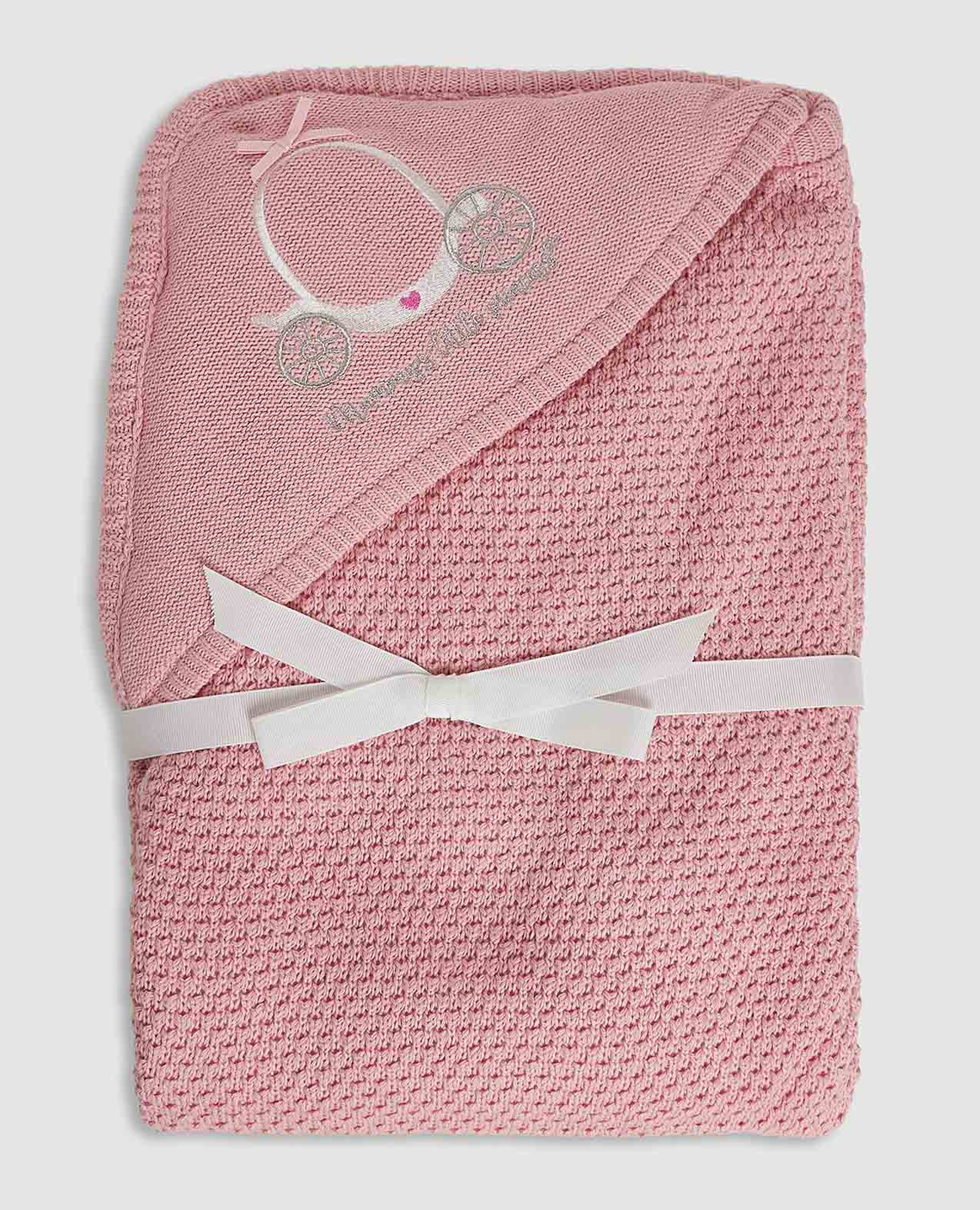 Newborn Embroidered Hooded Wrap/ Blanket