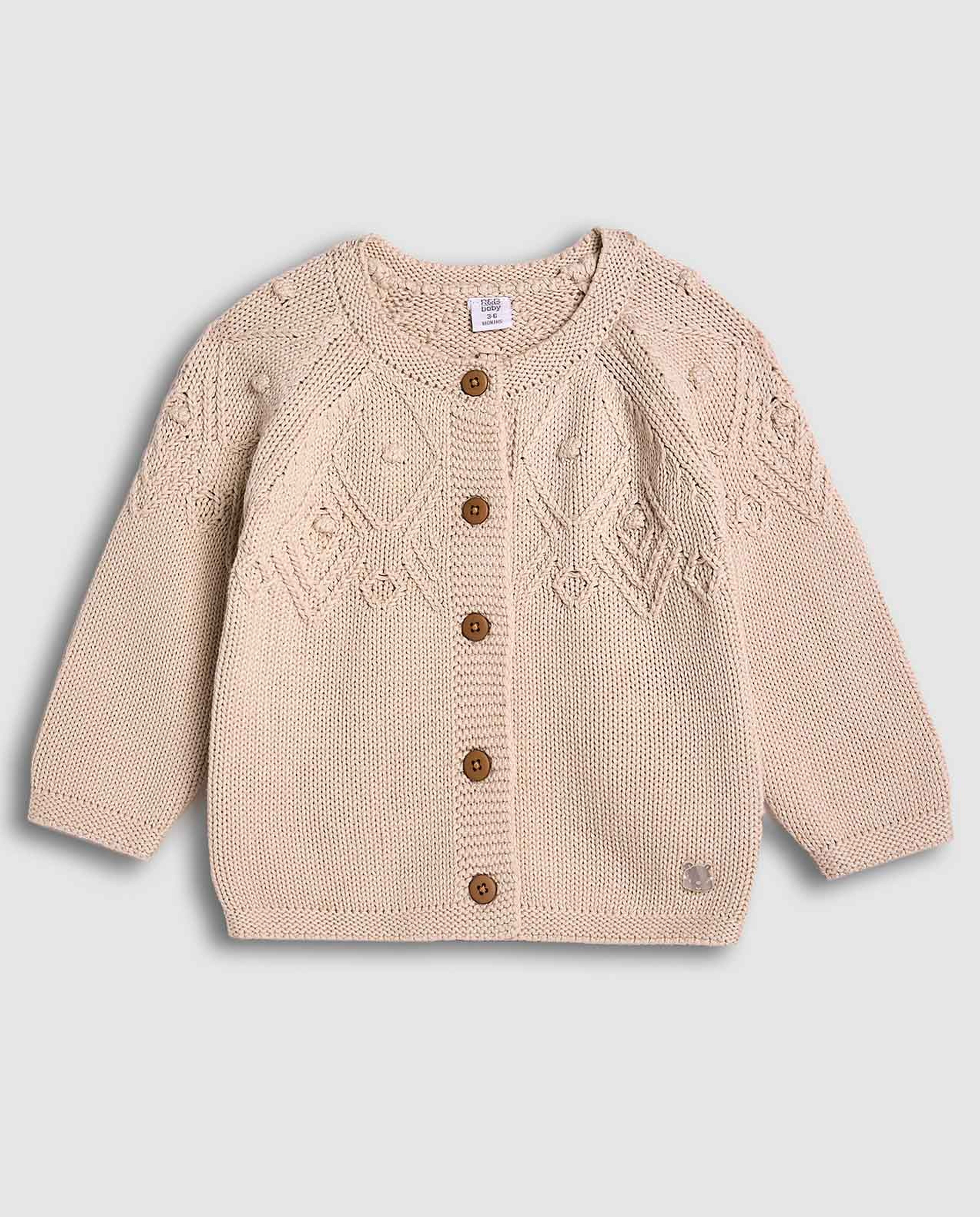 Knitted Cardigan with Button Closure
