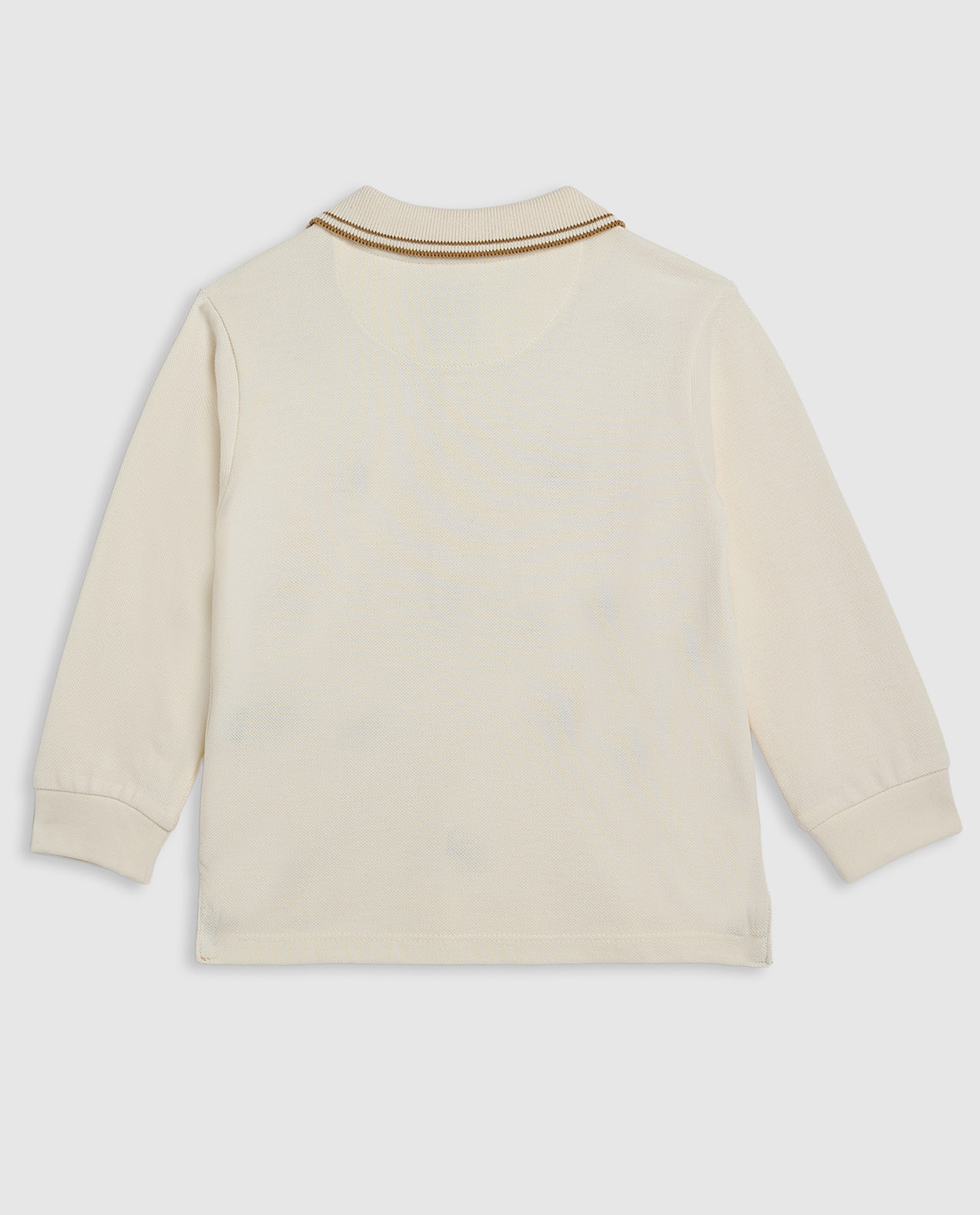 Embroidered Polo T-Shirt with Long Sleeves