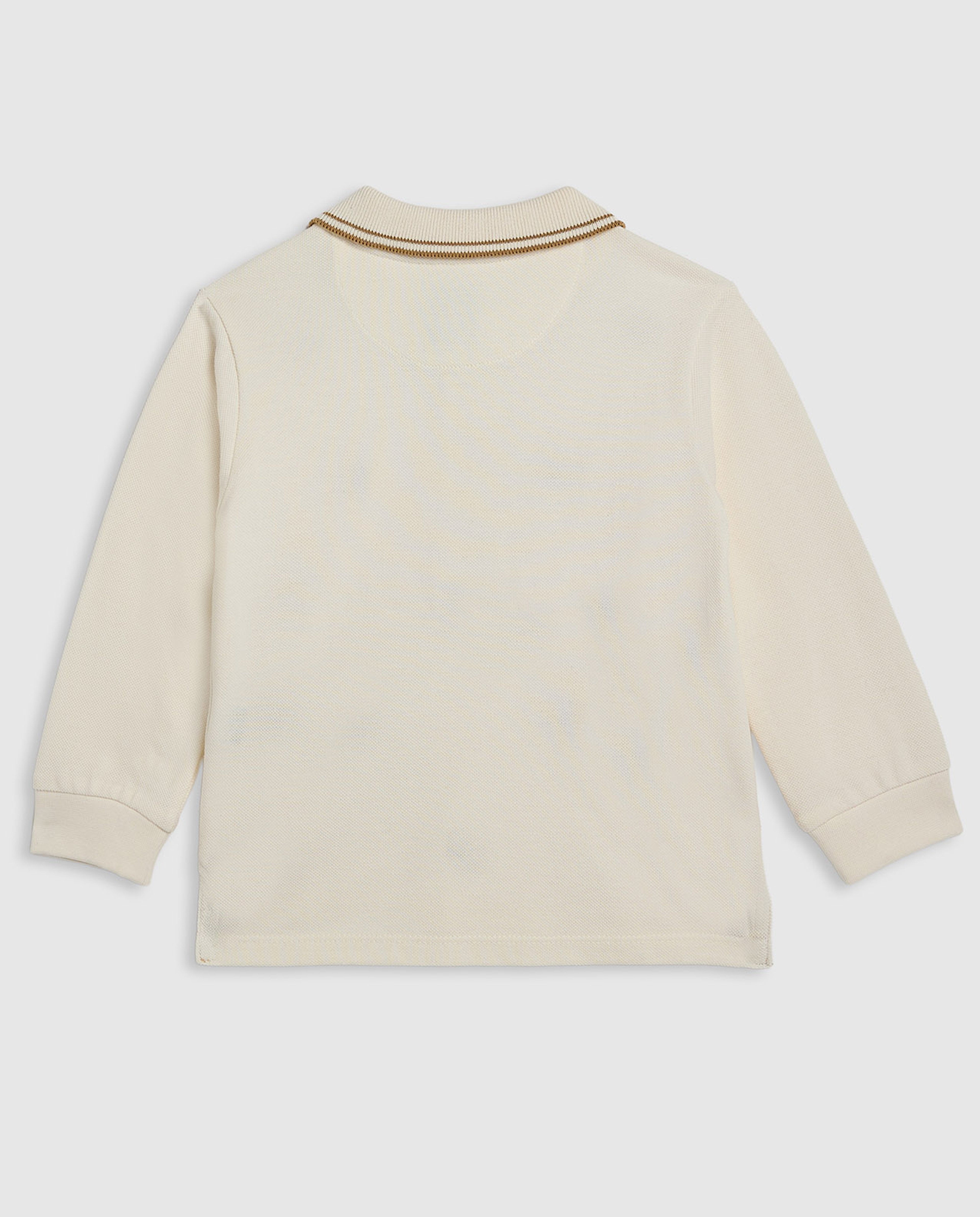 Embroidered Polo T-Shirt with Long Sleeves