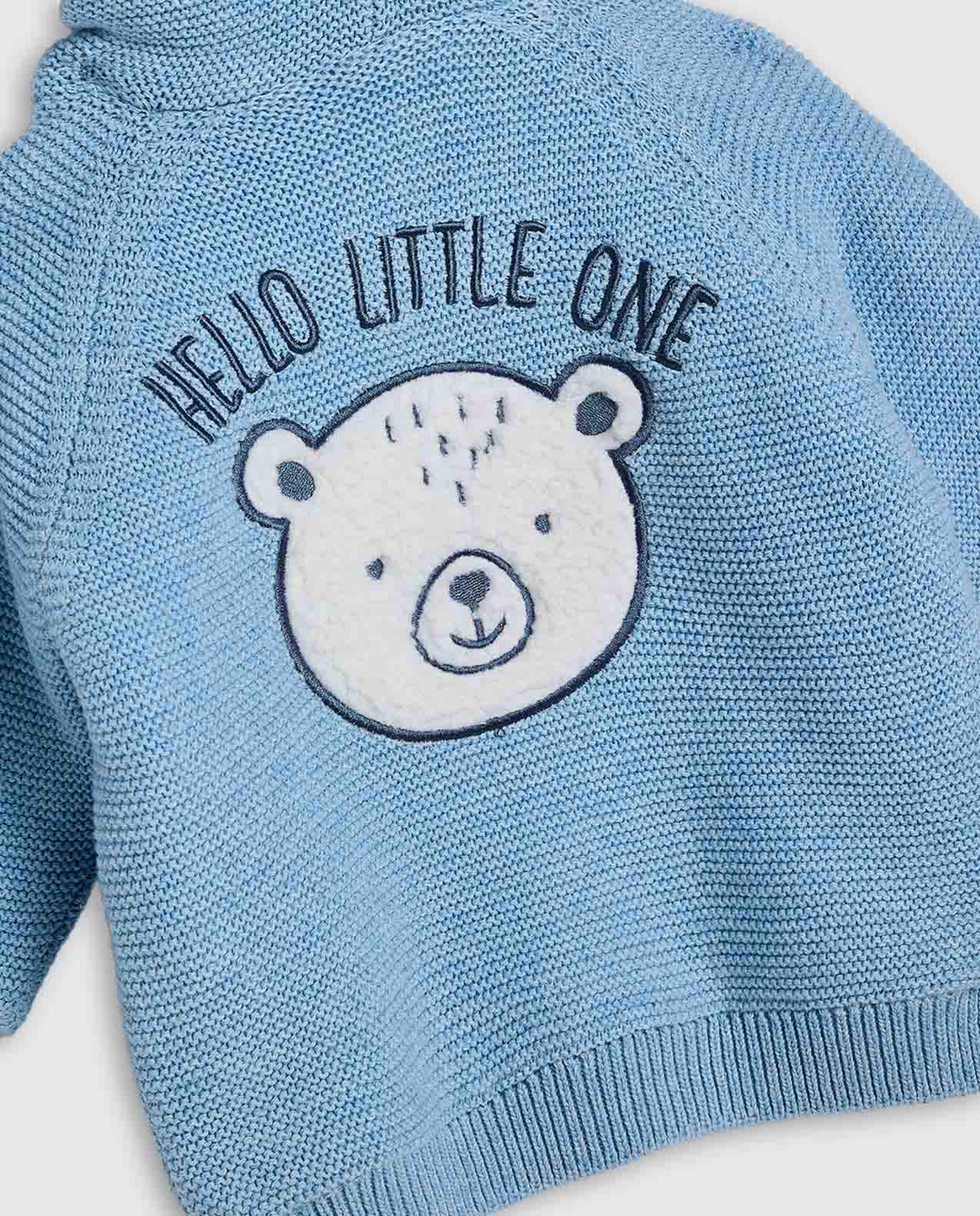 Textured Hooded Cardigan with Zippered Closure