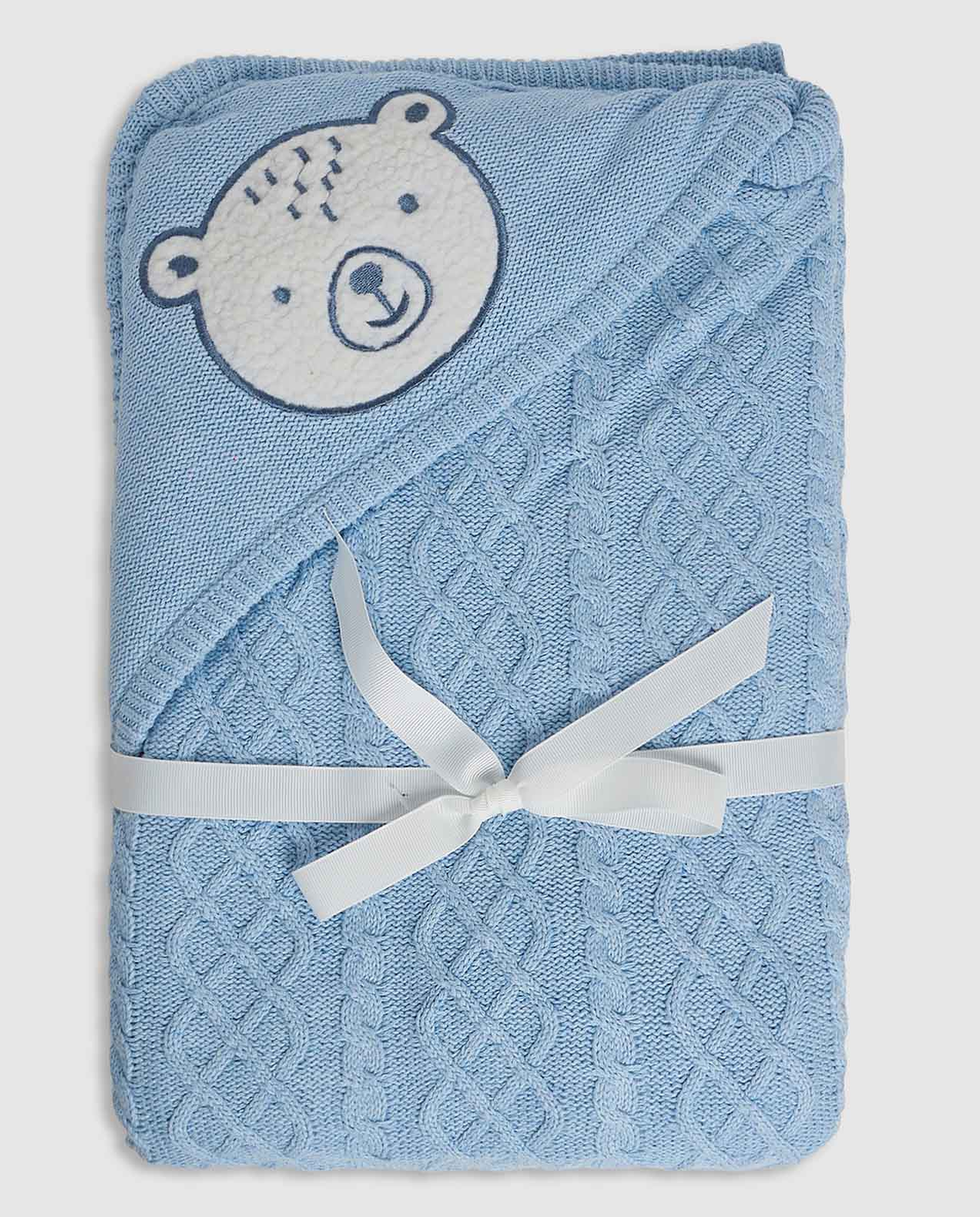 Newborn Embroidered Hooded Wrap/ Blanket