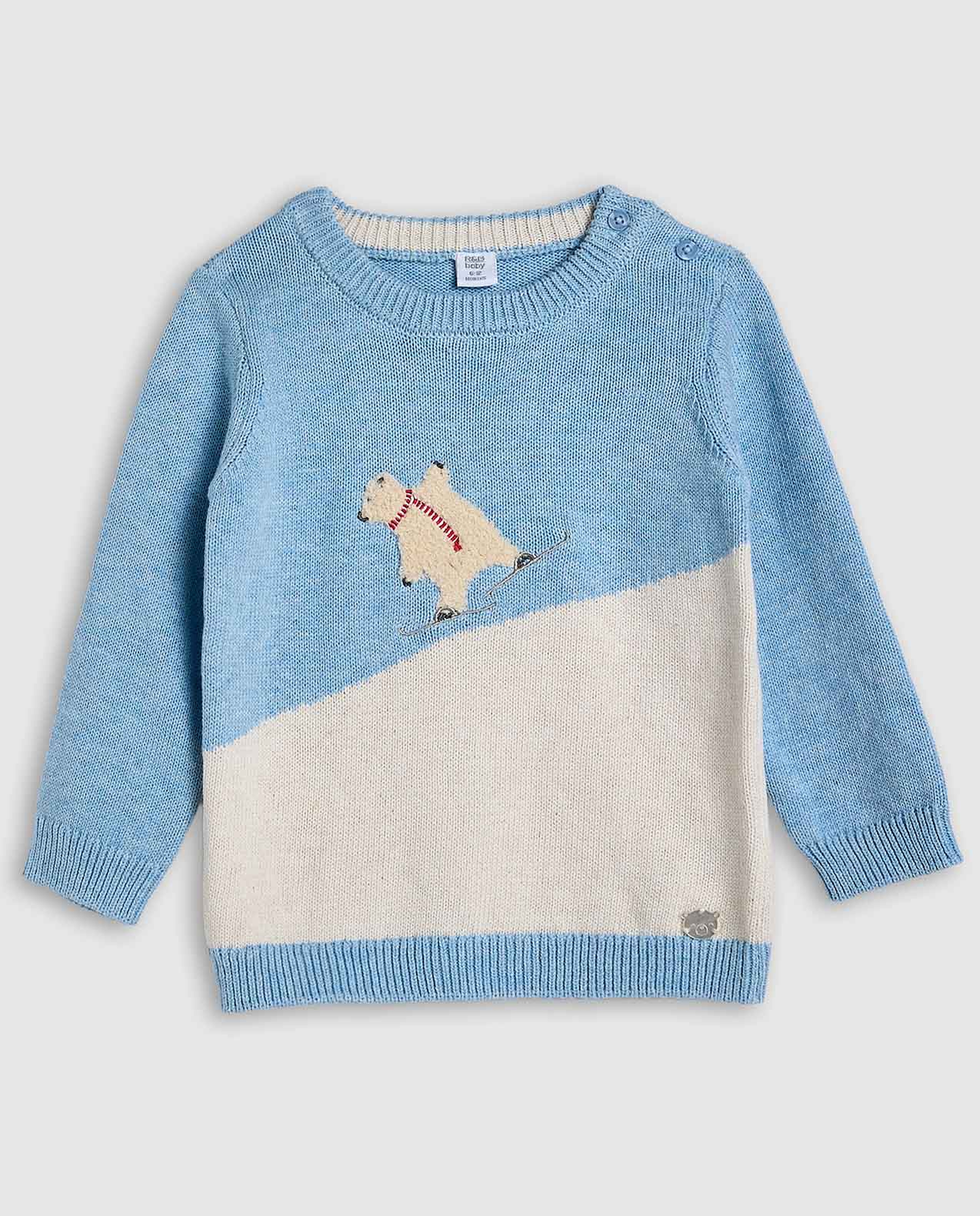 Color Block Knitted Clothing Set