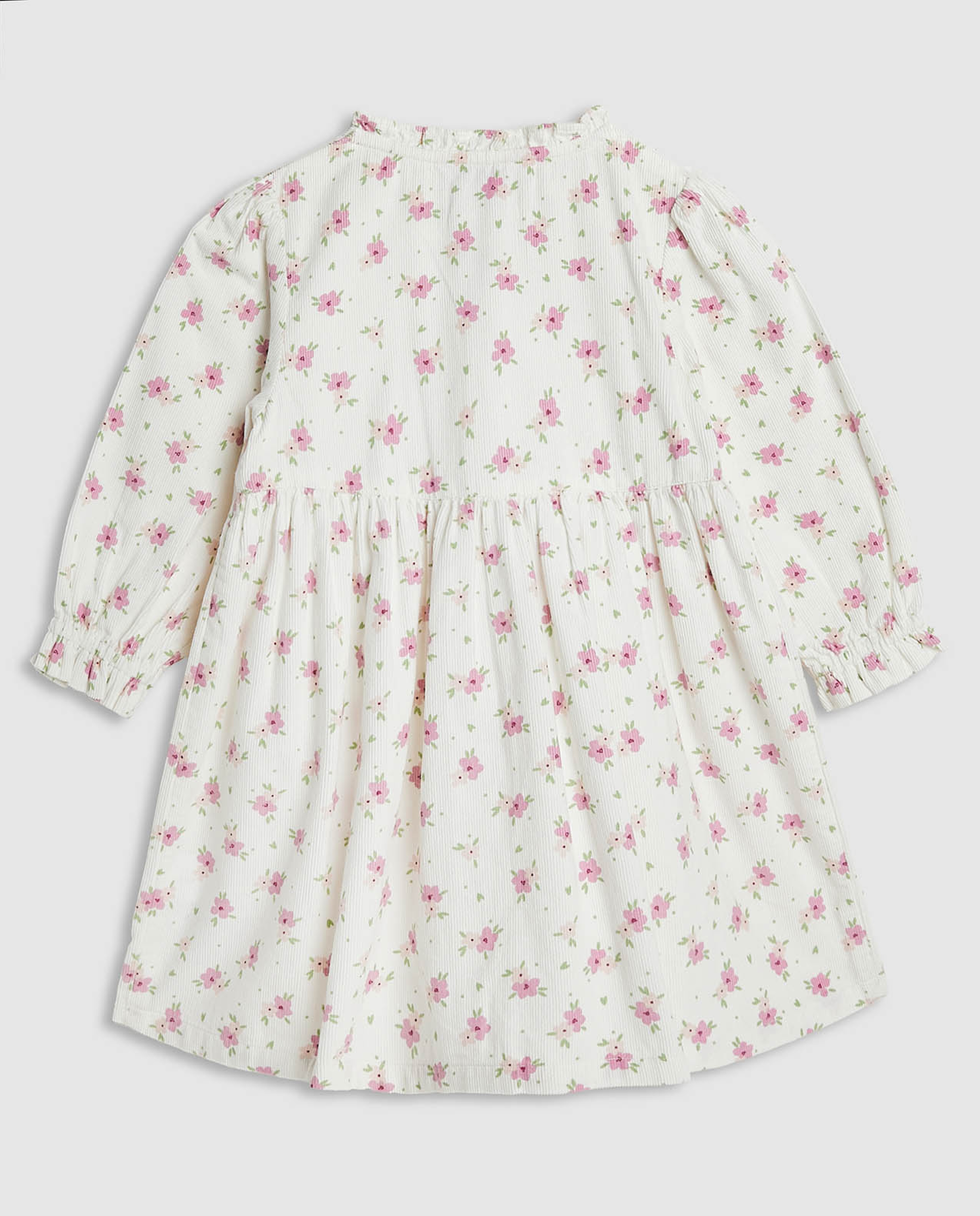 Floral Print Fit and Flare Dress with Long Sleeves