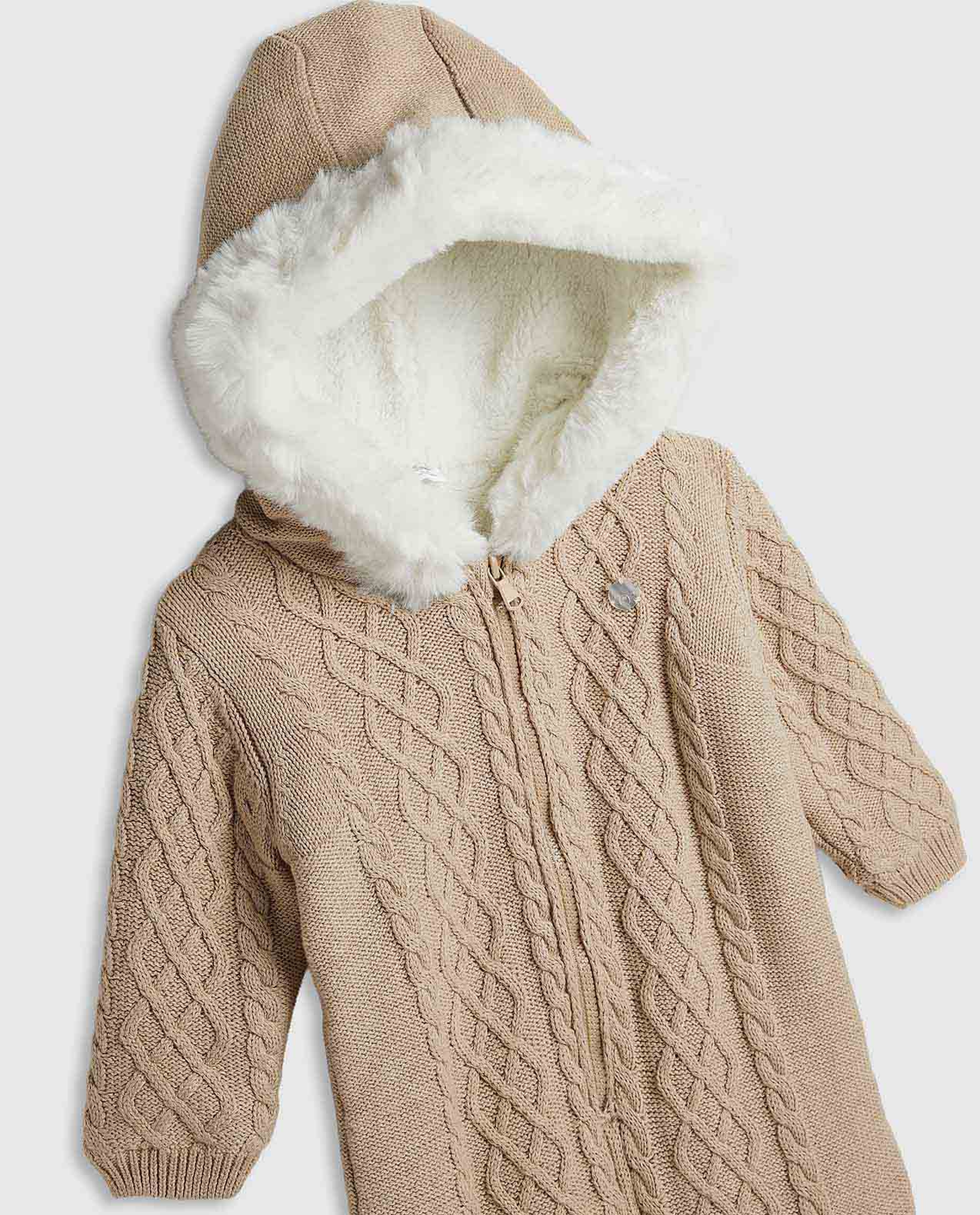 Knitted Hooded Sleepsuit