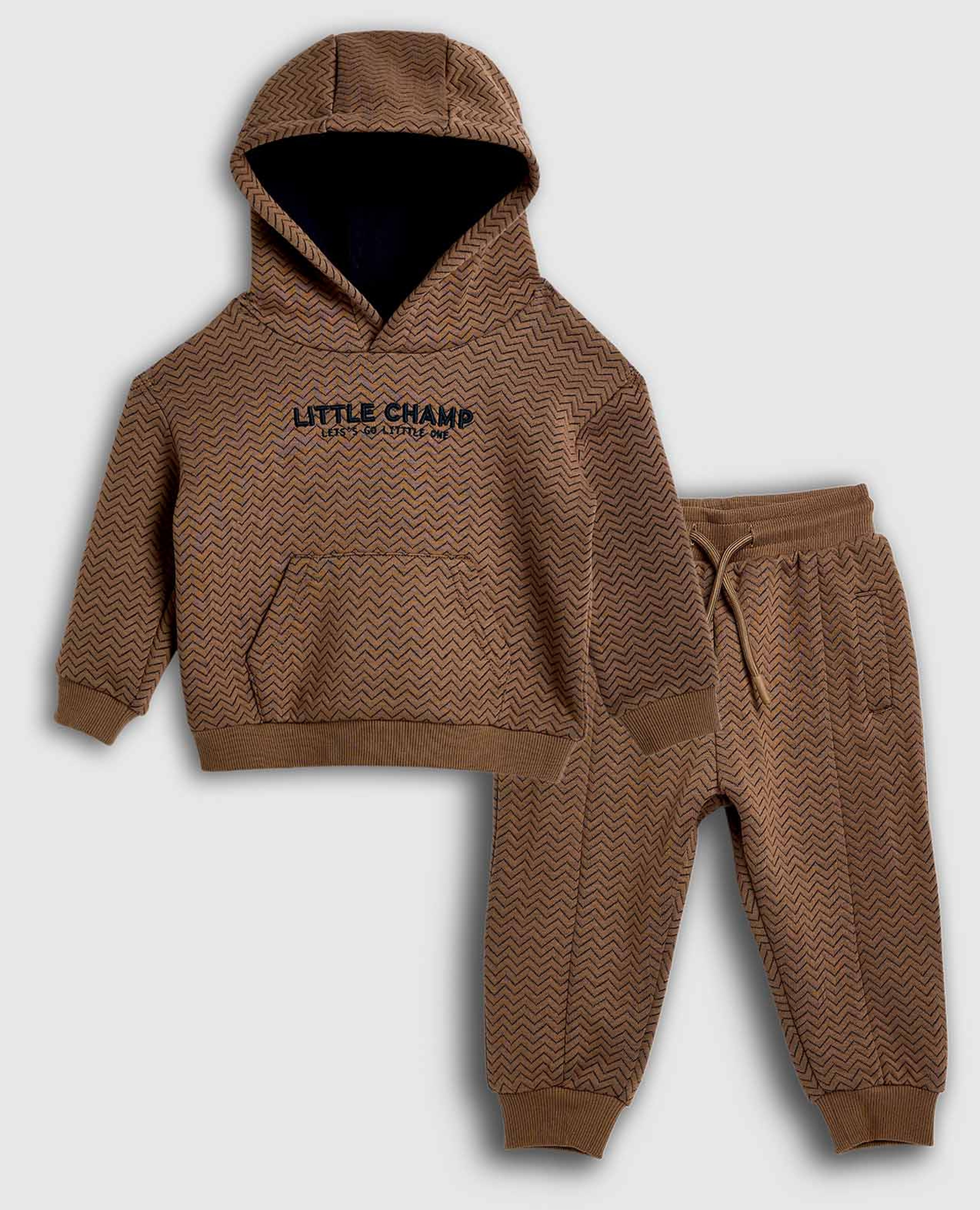 Patterned Hooded Clothing Set