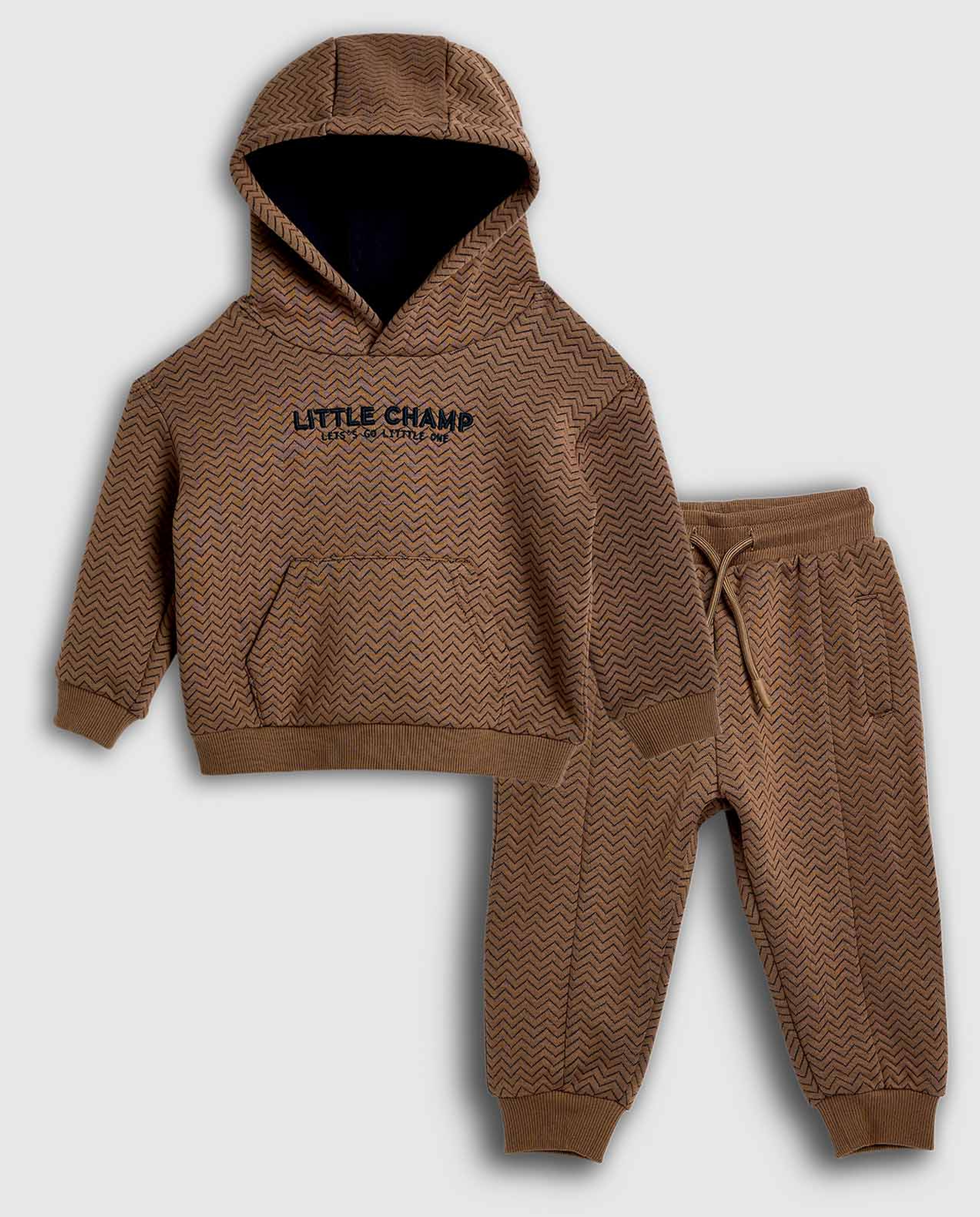 Patterned Hooded Clothing Set