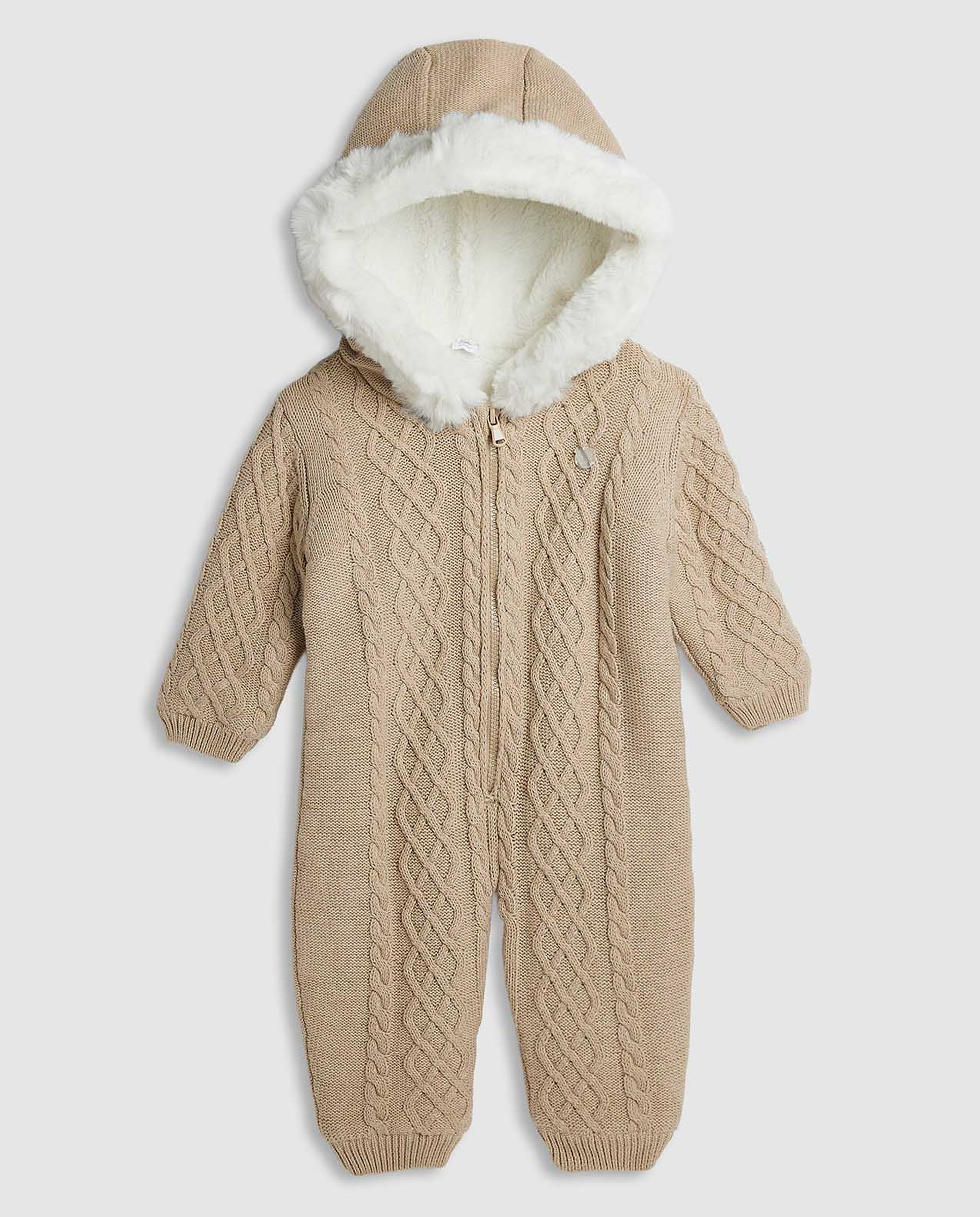 Knitted Hooded Sleepsuit