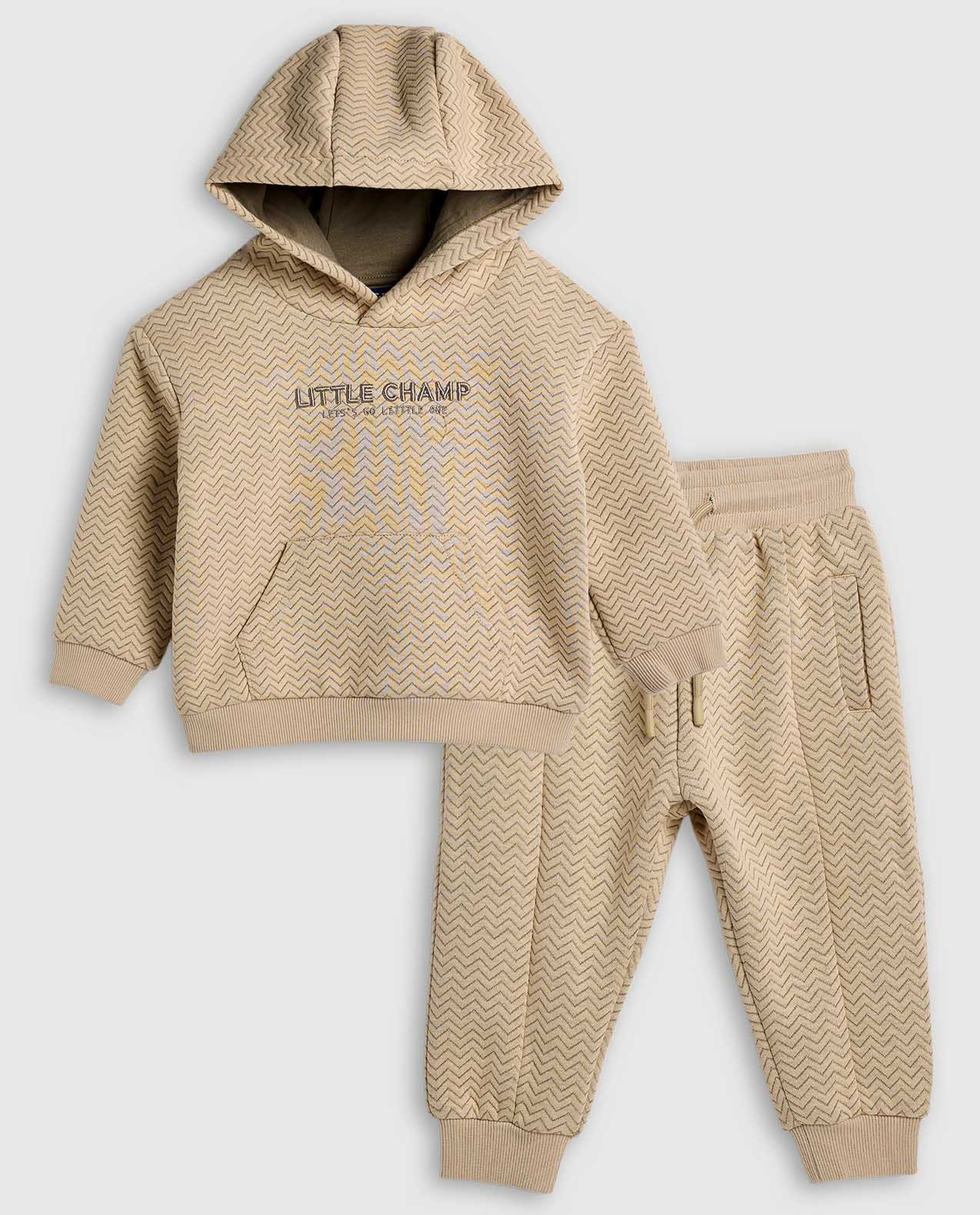 Patterned Hooded Clothing Set