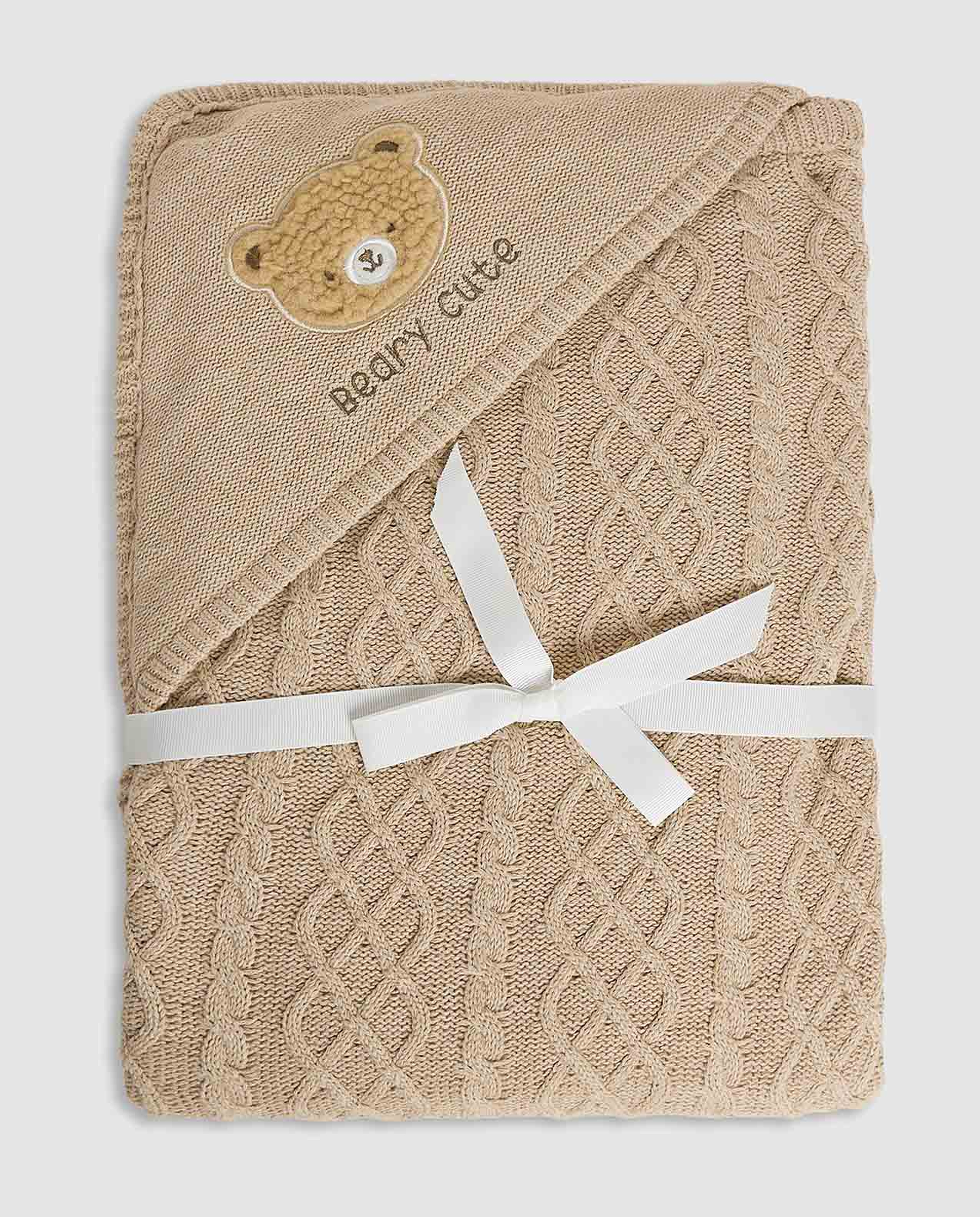 Newborn Embroidered Hooded Wrap/ Blanket