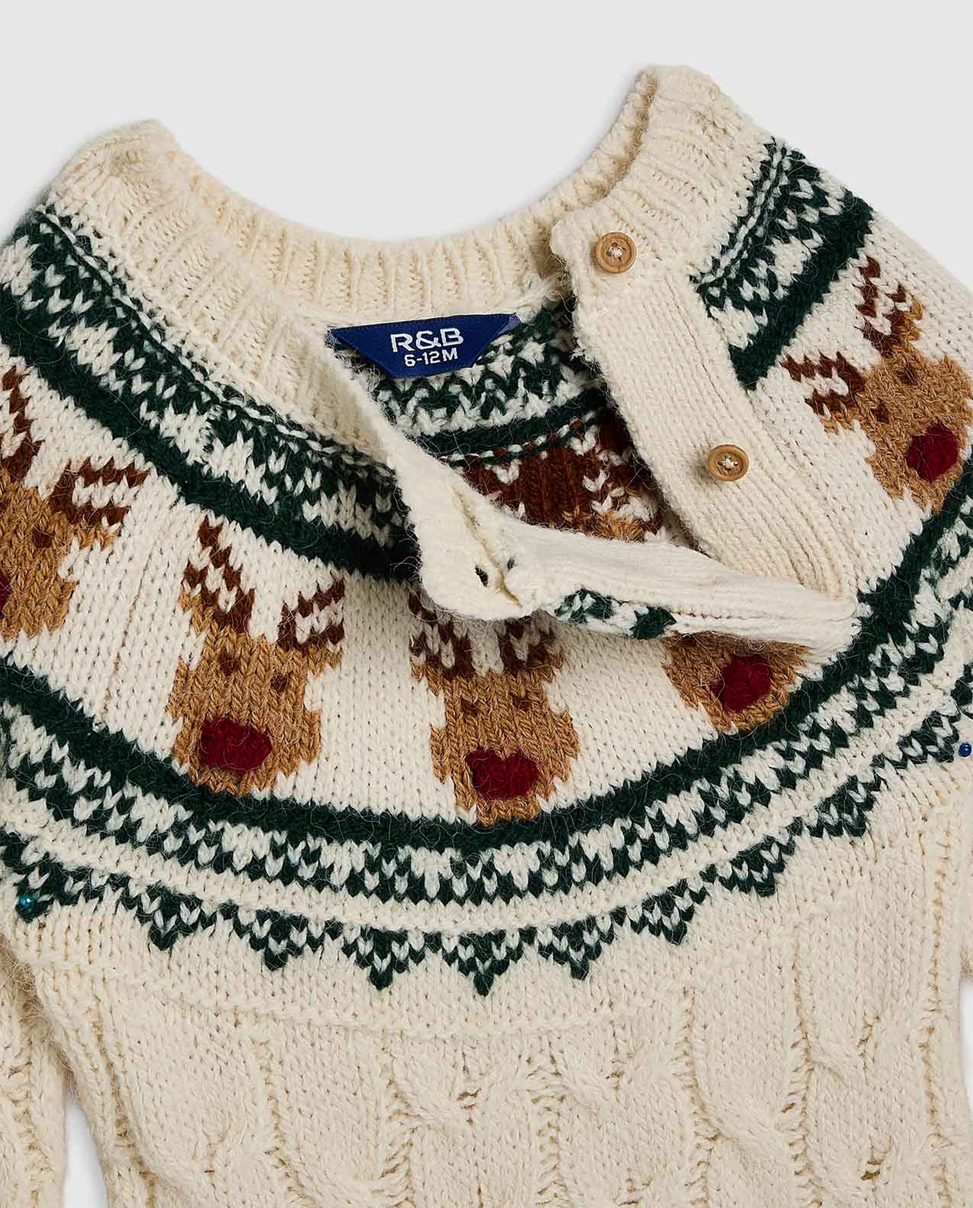 Patterned Sweater with Crew Neck and Long Sleeves