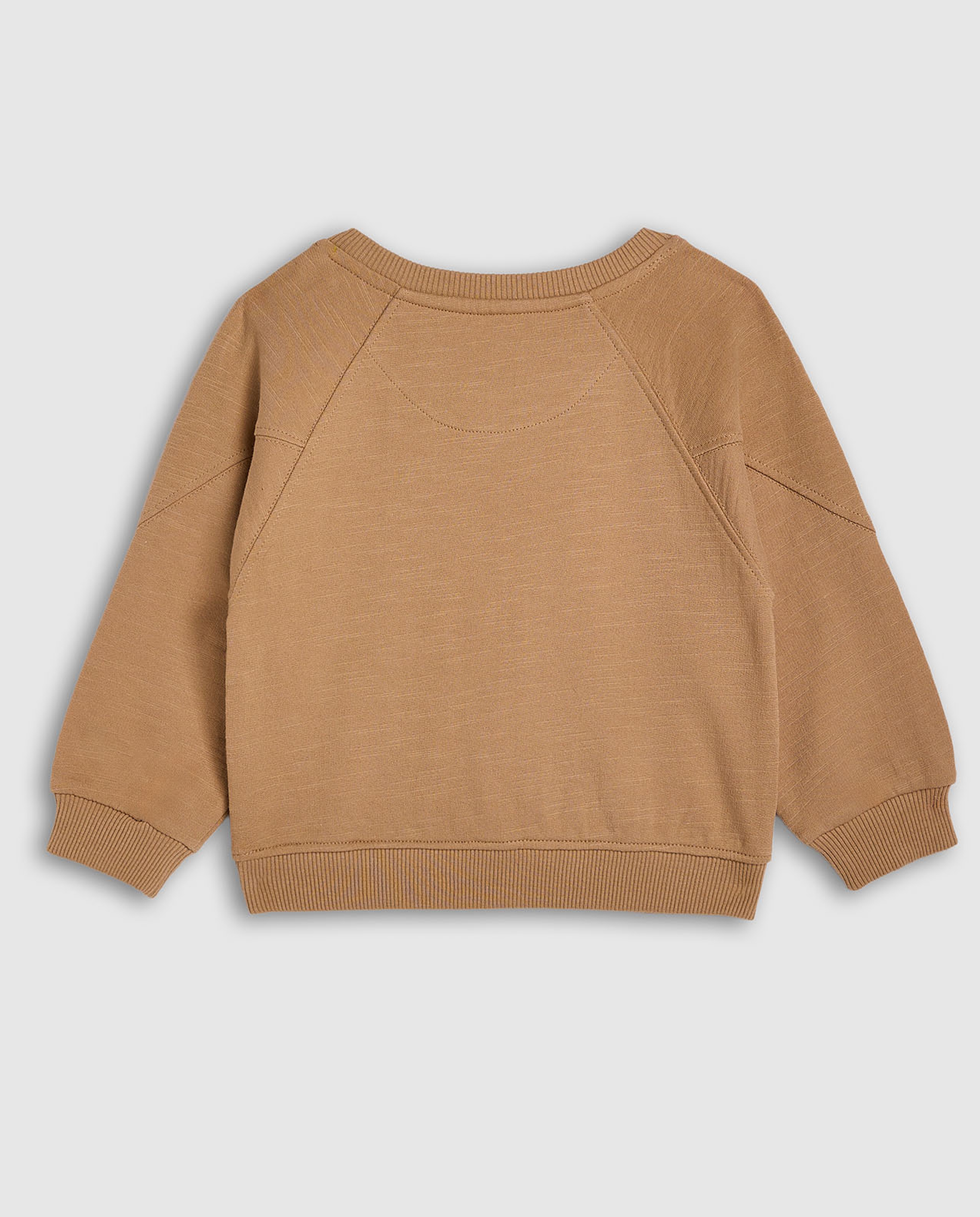 Embroidered Sweatshirt with Crew Neck and Long Sleeves