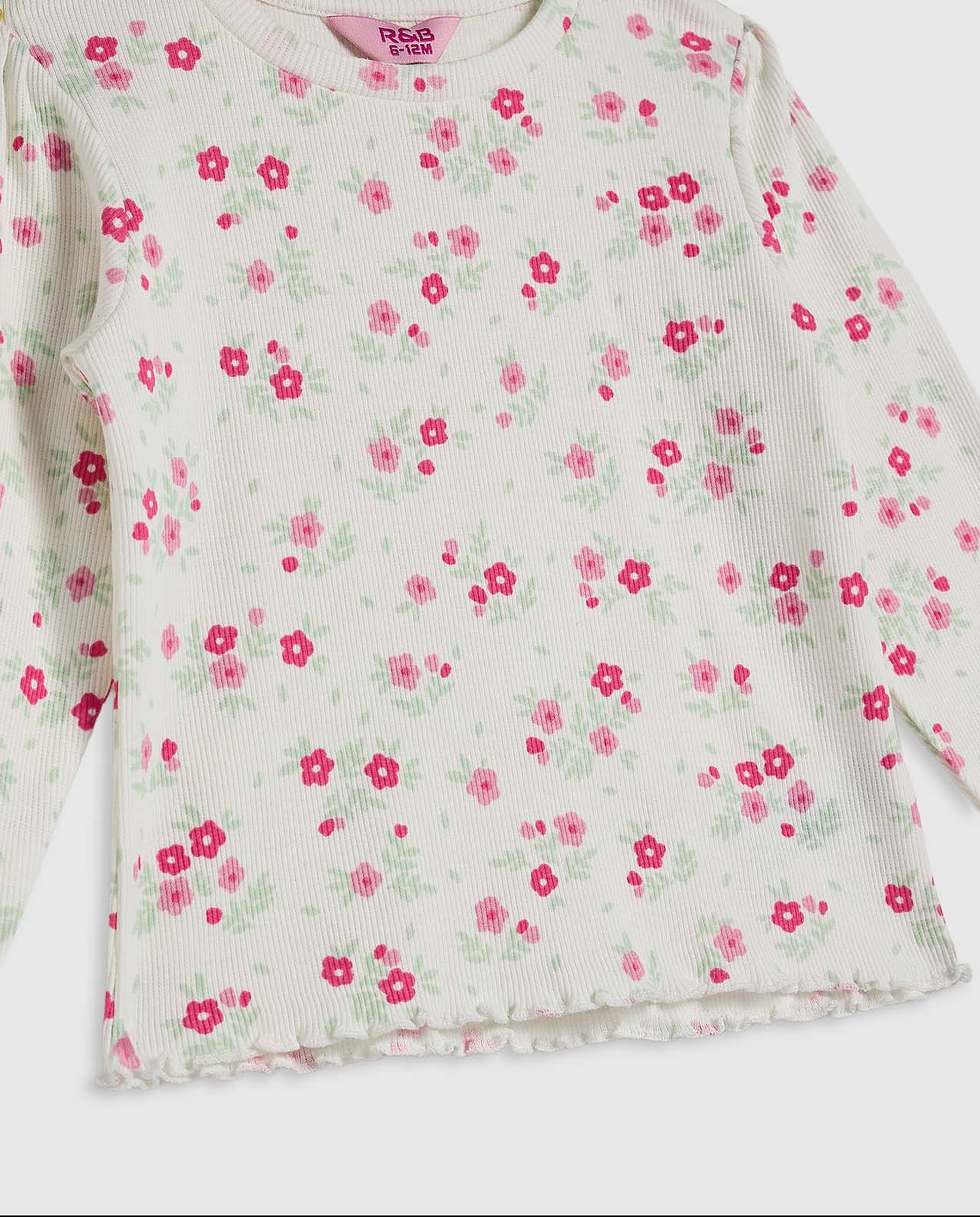 2 Pack Printed Tops with Long Sleeves