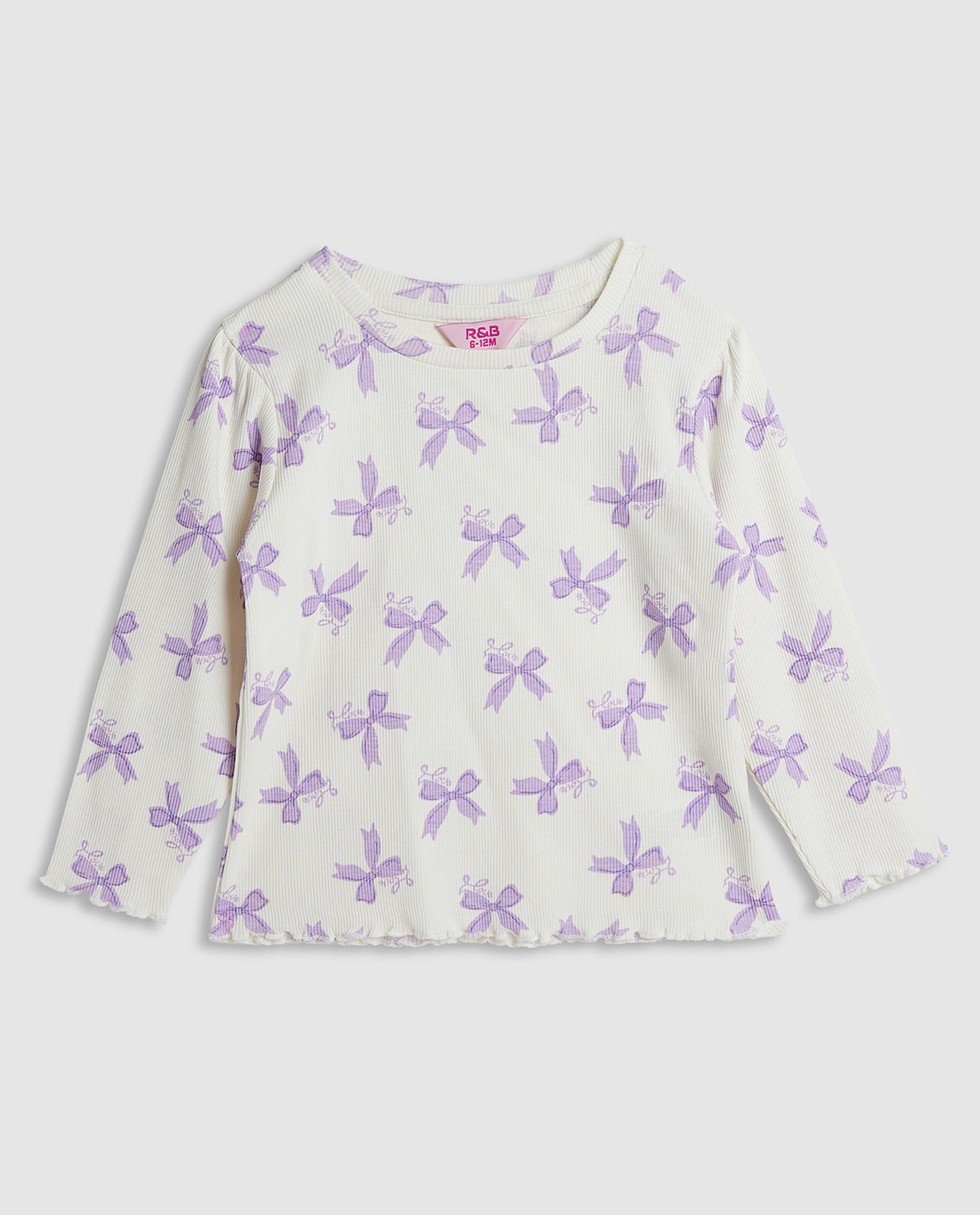 2 Pack Printed Tops with Long Sleeves