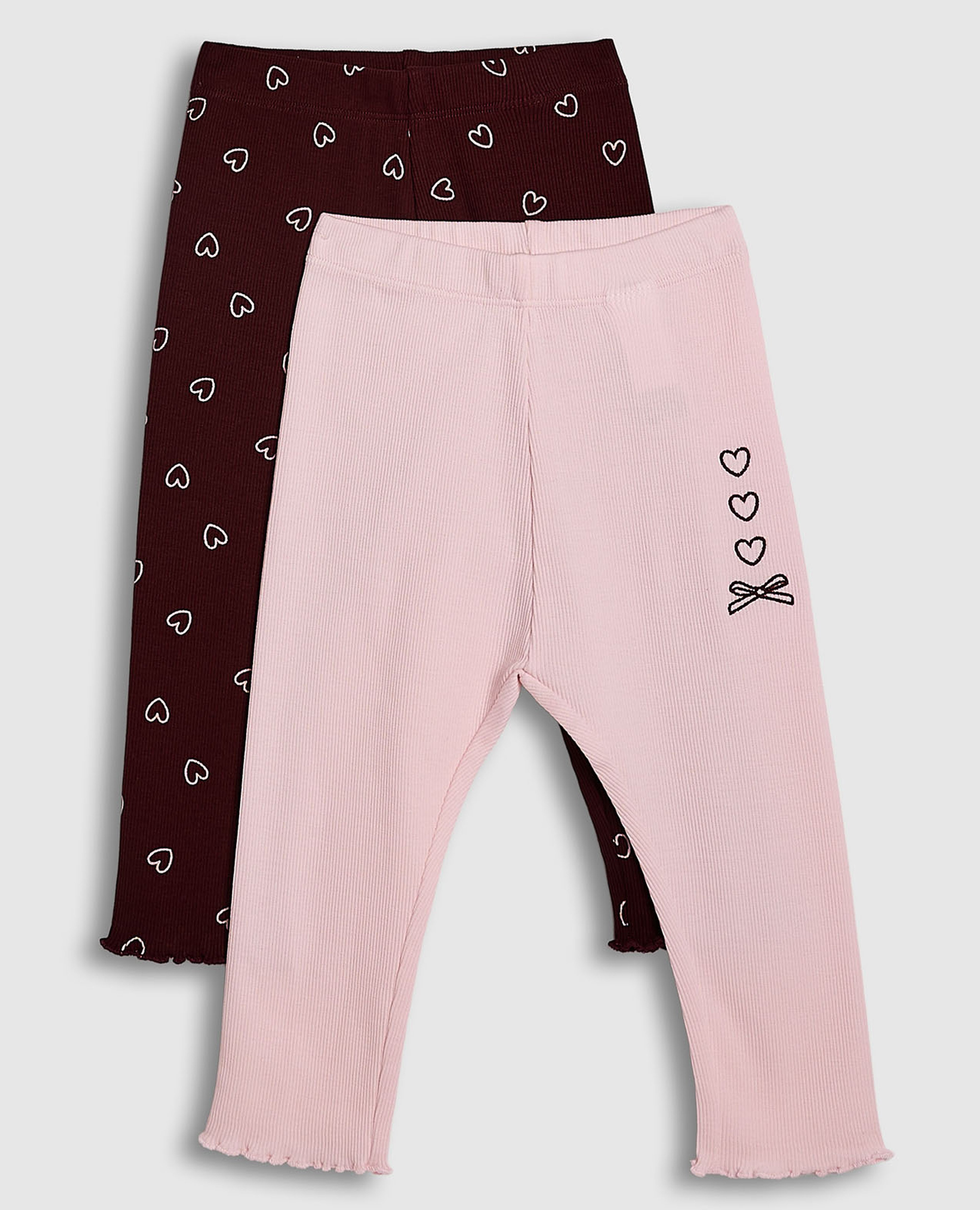 ليغينغ بطبعة بخصر مطاطي - قطعتين