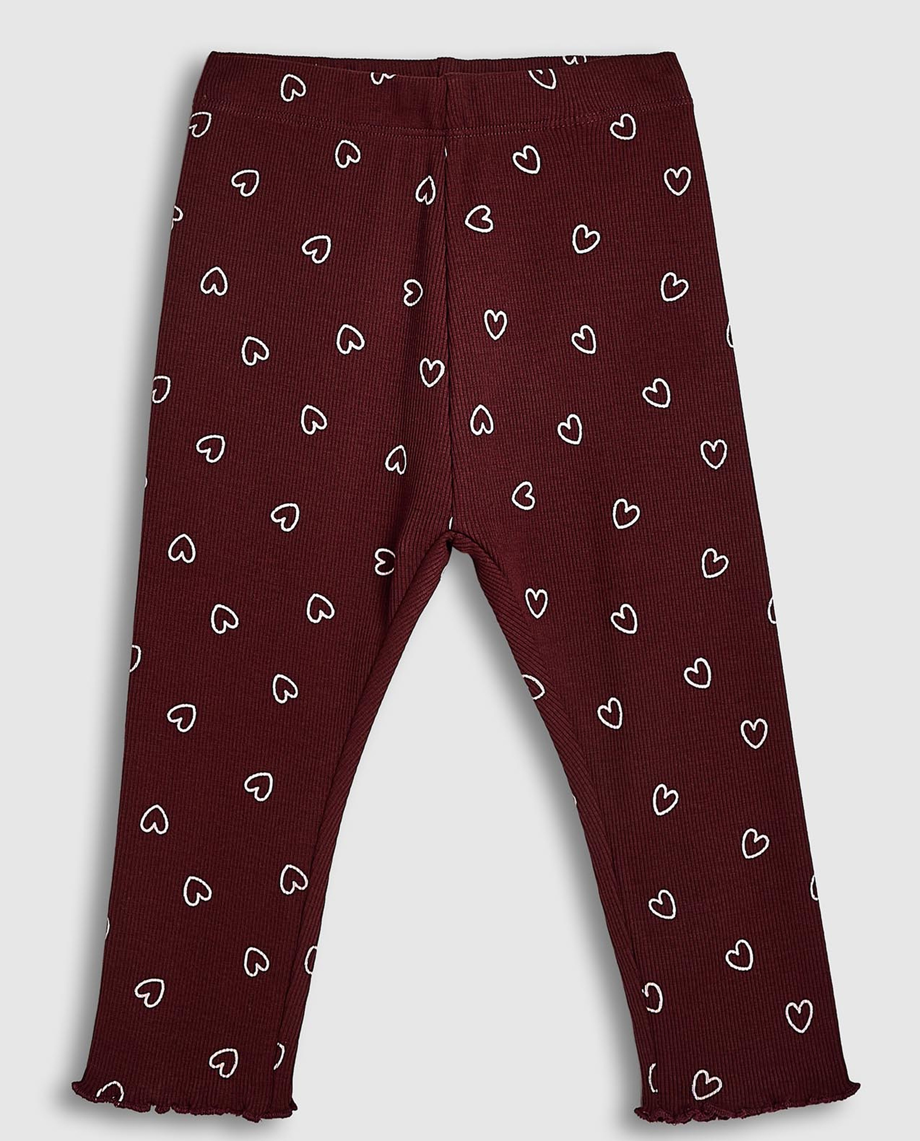 2 Pack Printed Leggings with Elastic Waist