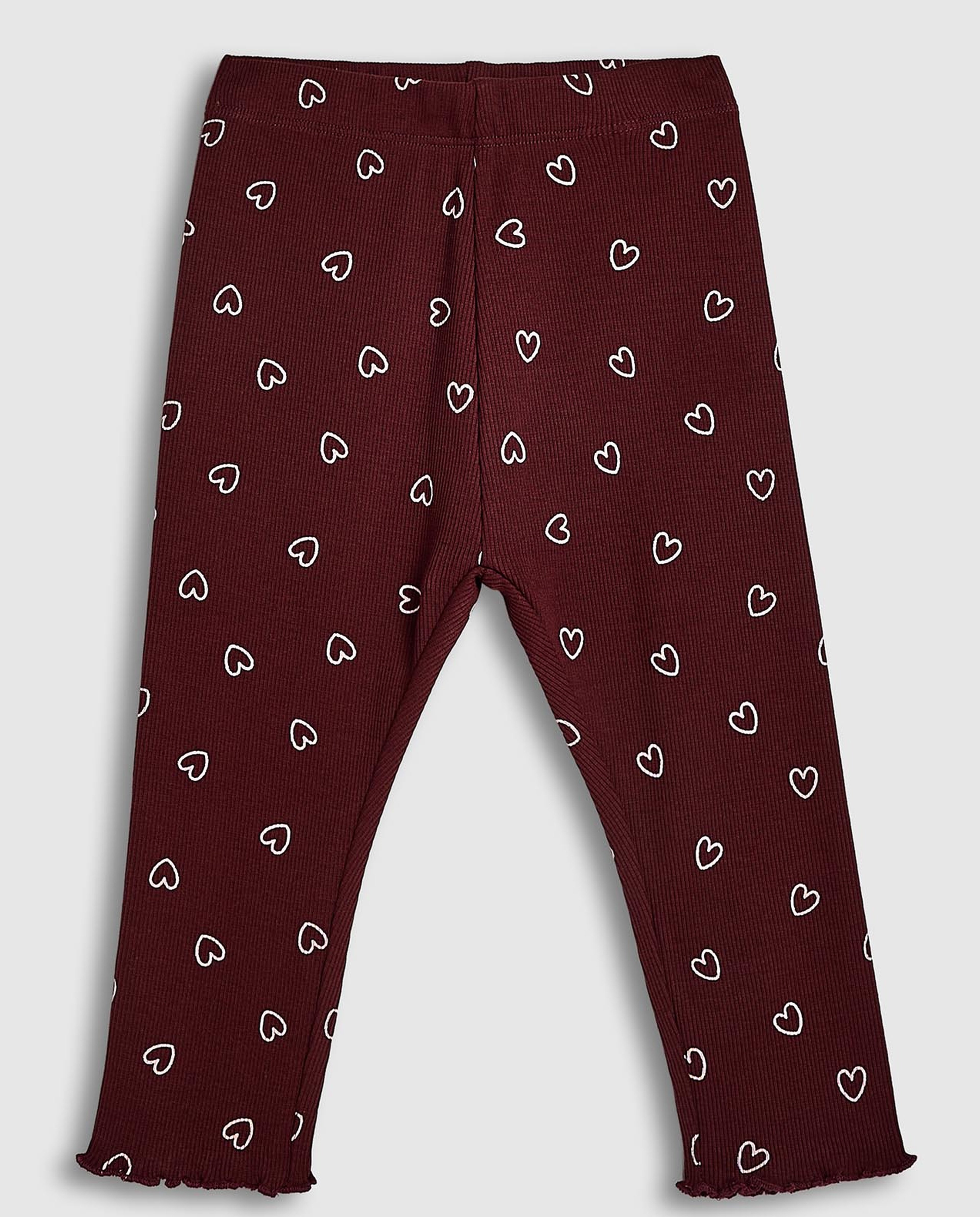 2 Pack Printed Leggings with Elastic Waist