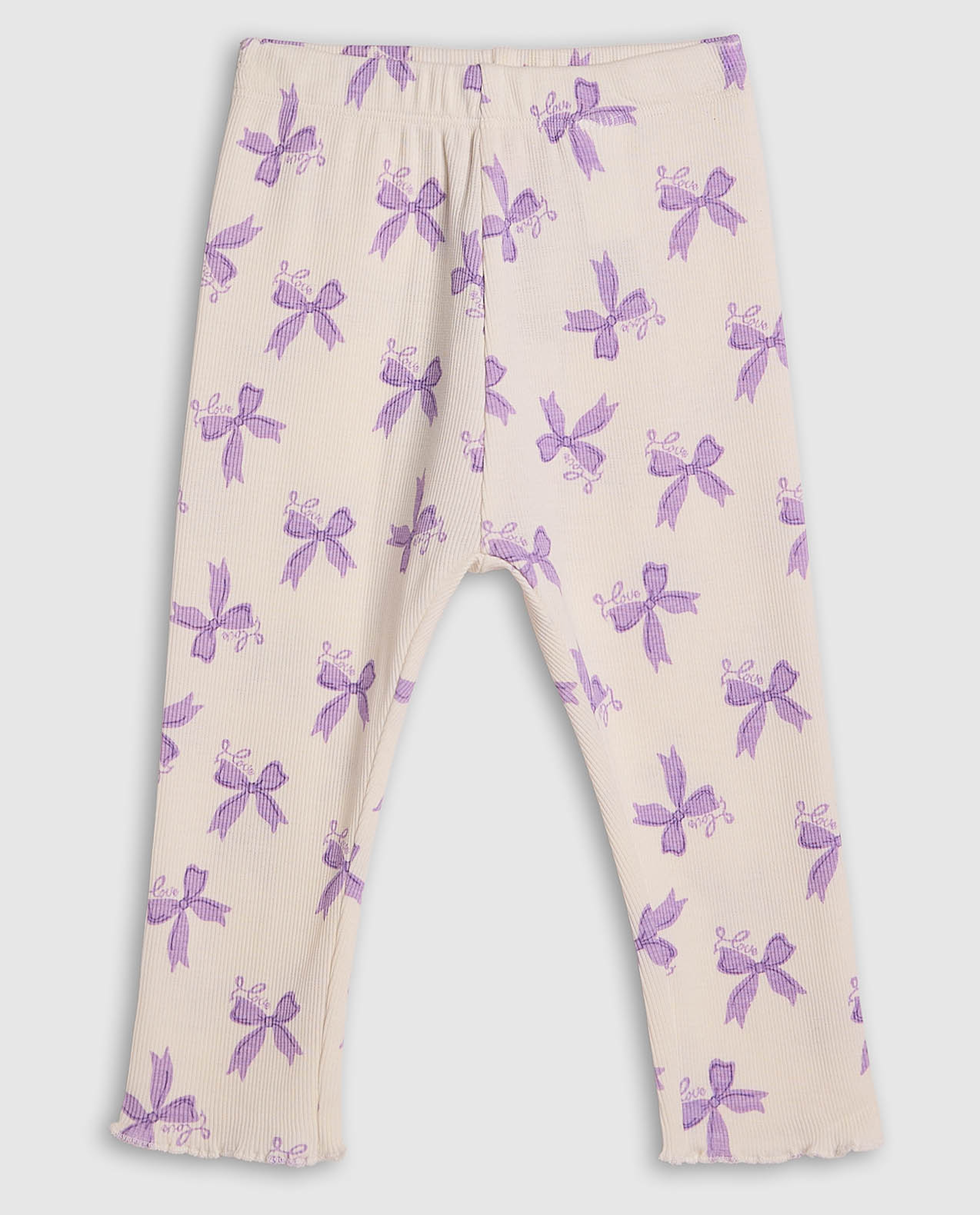 2 Pack Printed Leggings with Elastic Waist