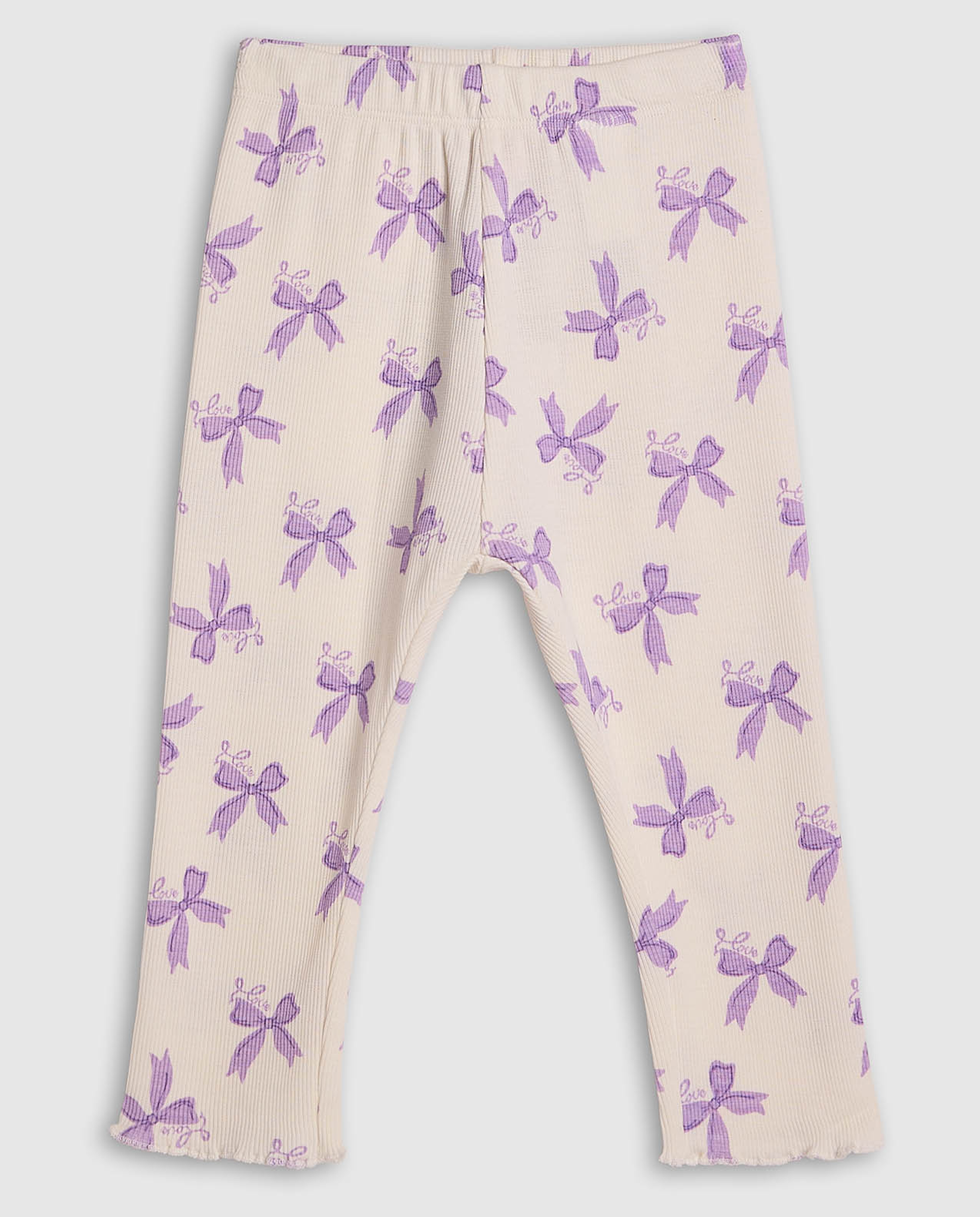 2 Pack Printed Leggings with Elastic Waist