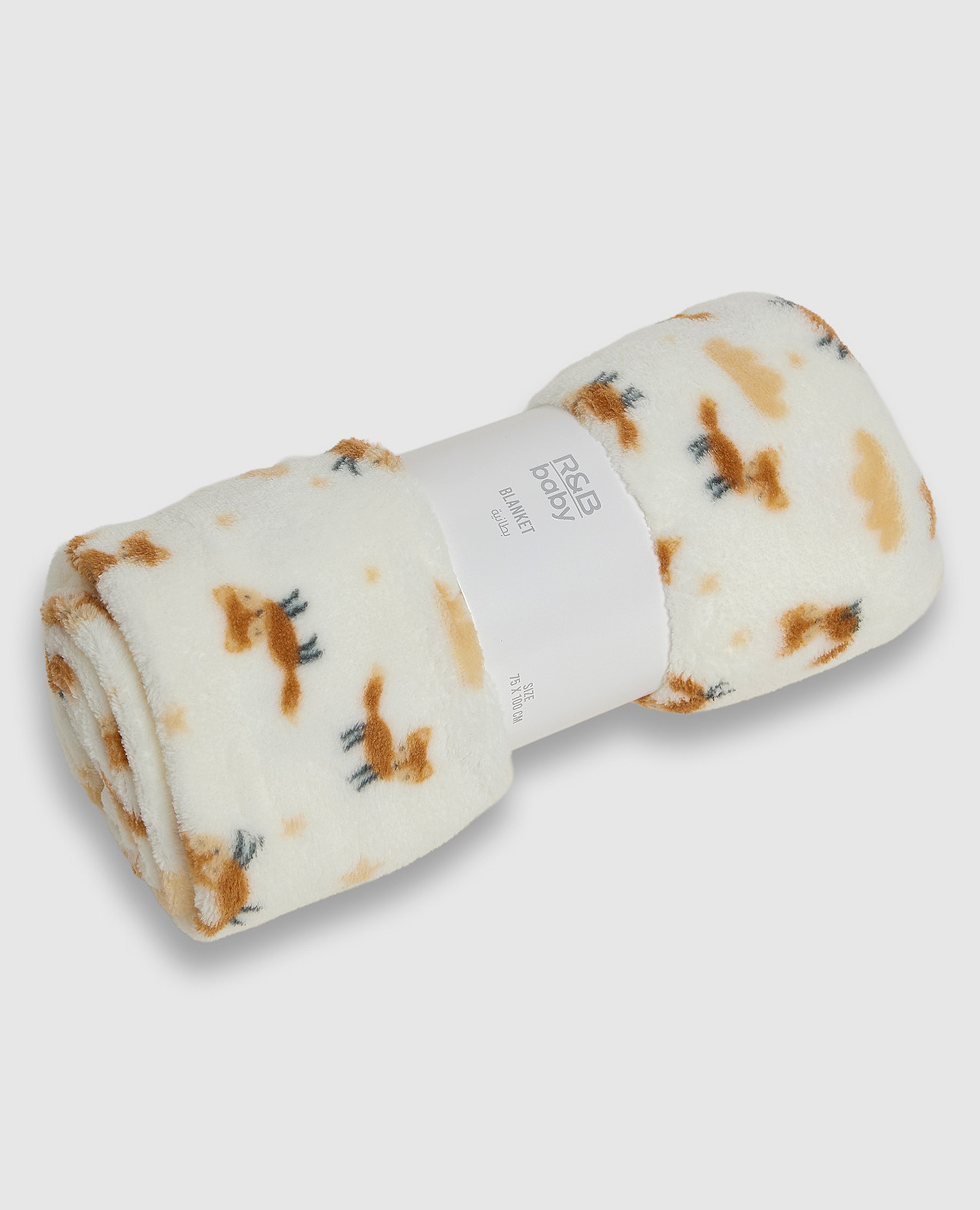 بطانية بطبعة لحديثي الولادة