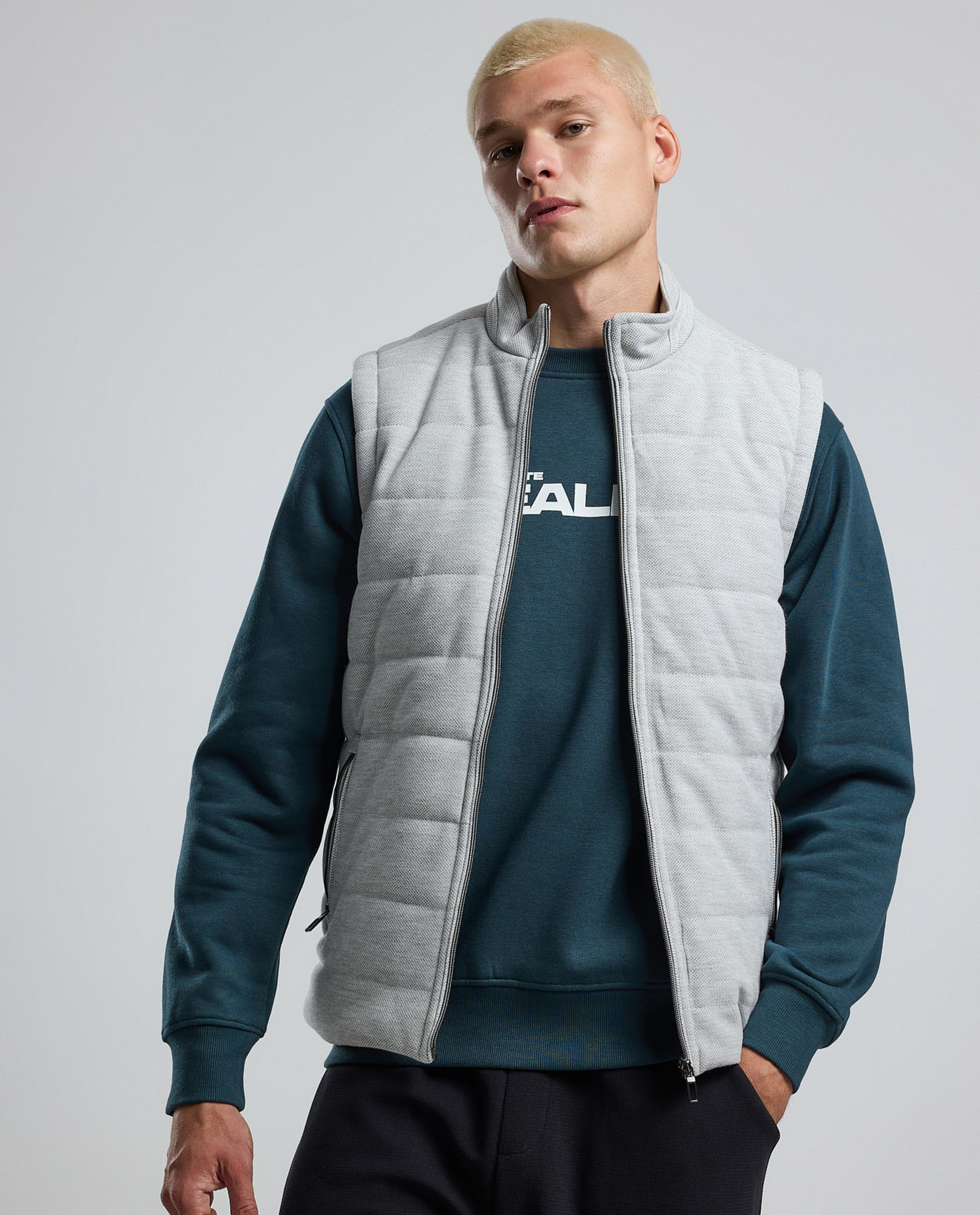 Quilted Gilet with Zipper Closure