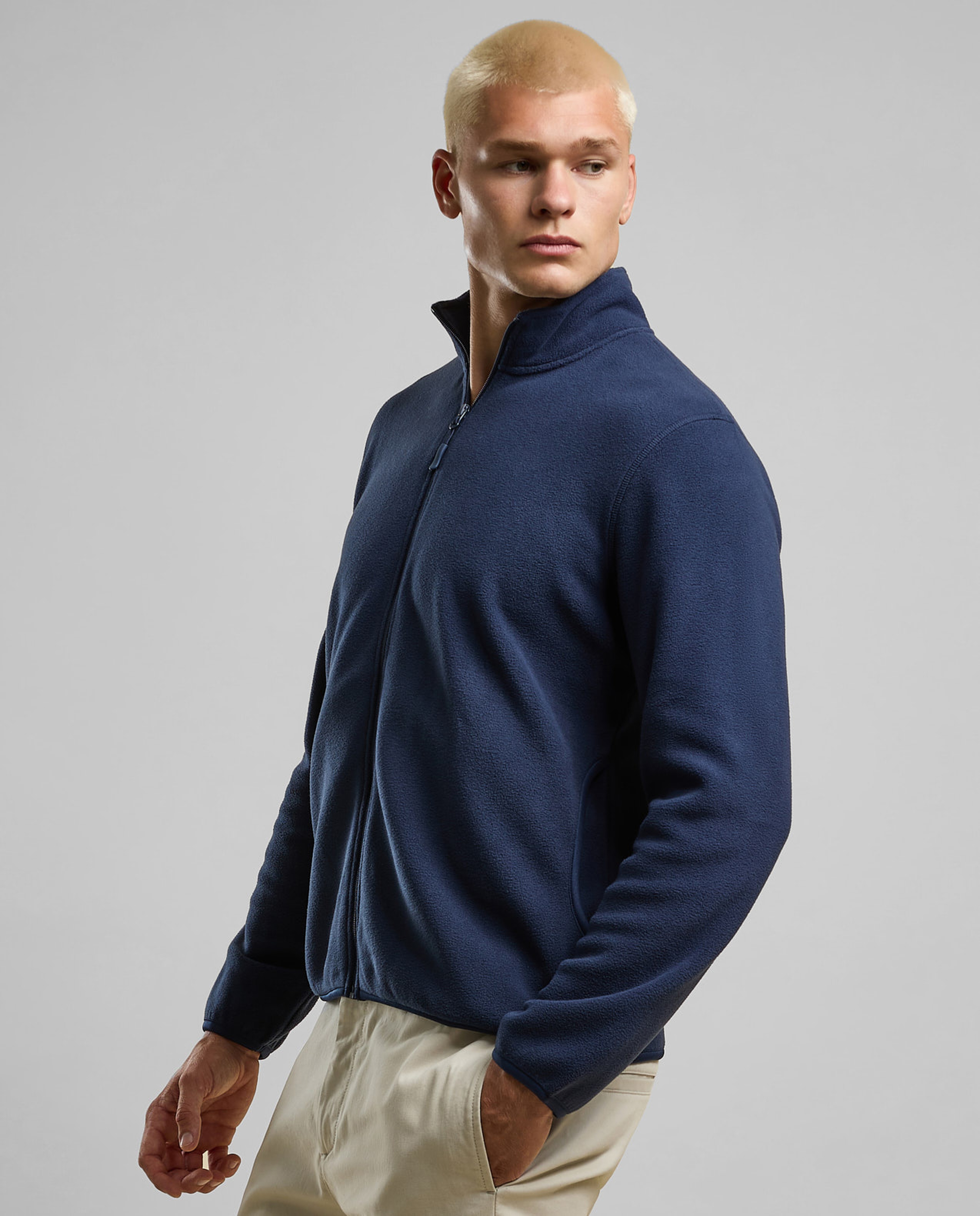 Solid Jacket with Zipper Closure