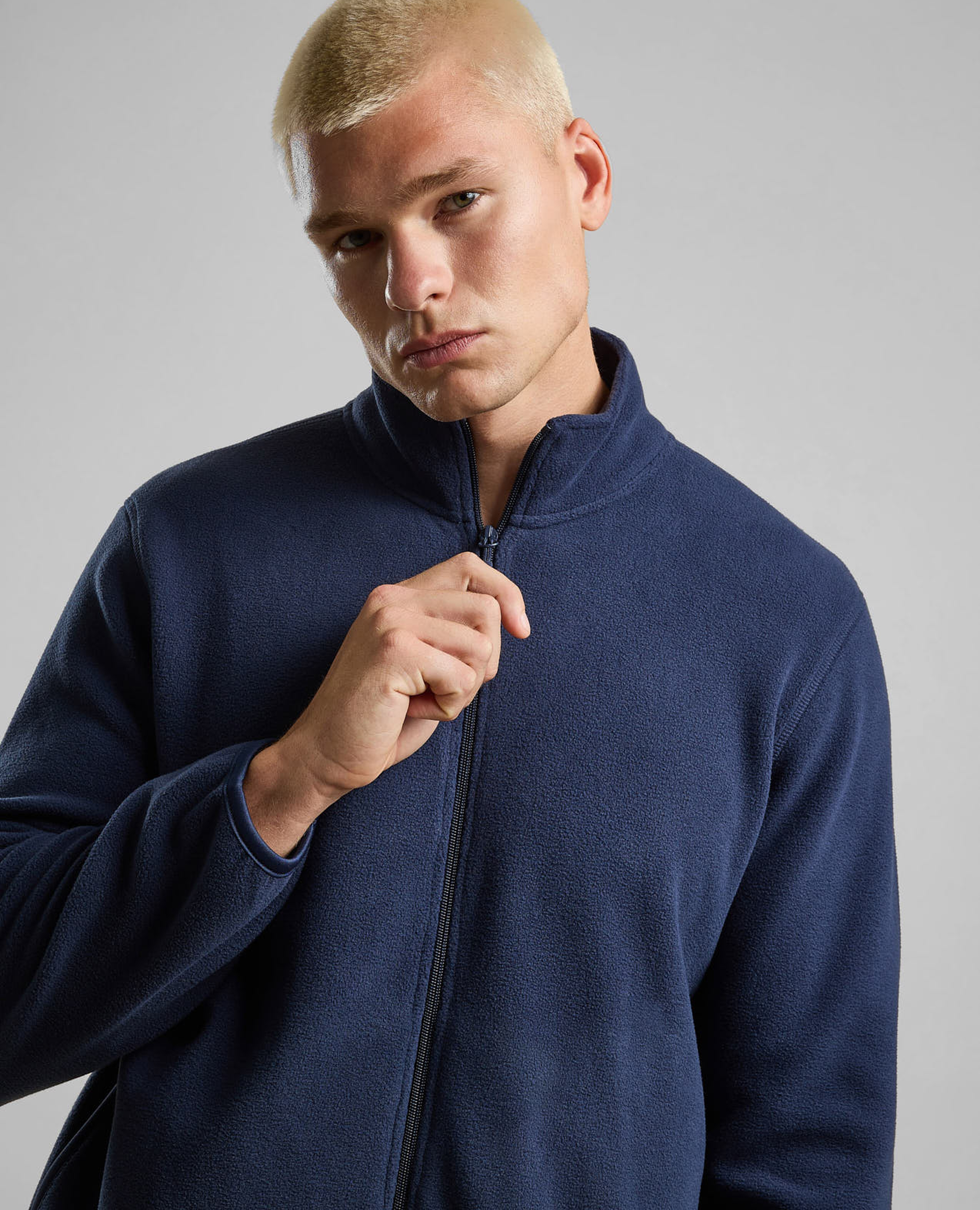 Solid Jacket with Zipper Closure