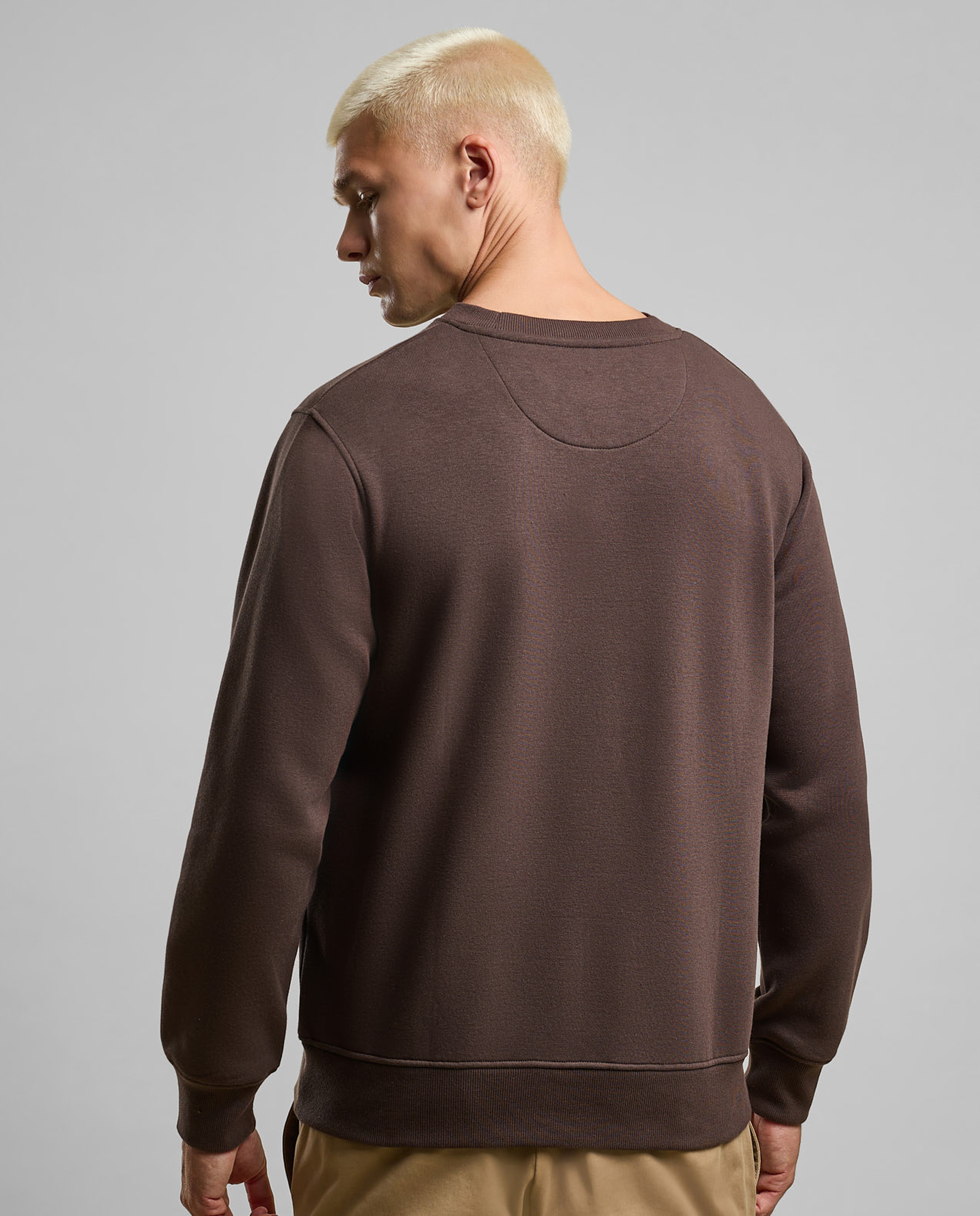 Typography Print Sweatshirt with Crew Neck and Long Sleeves