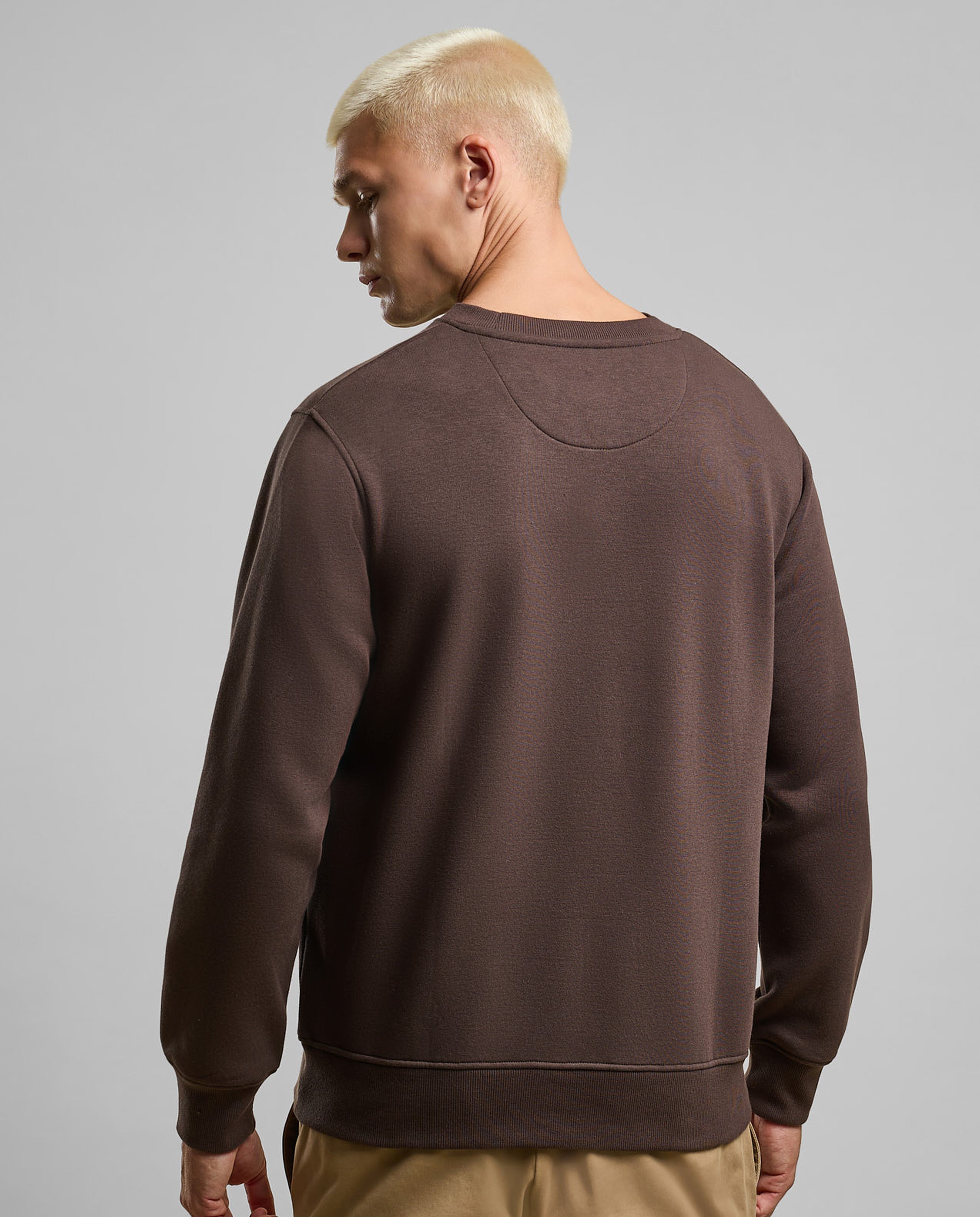 Typography Print Sweatshirt with Crew Neck and Long Sleeves