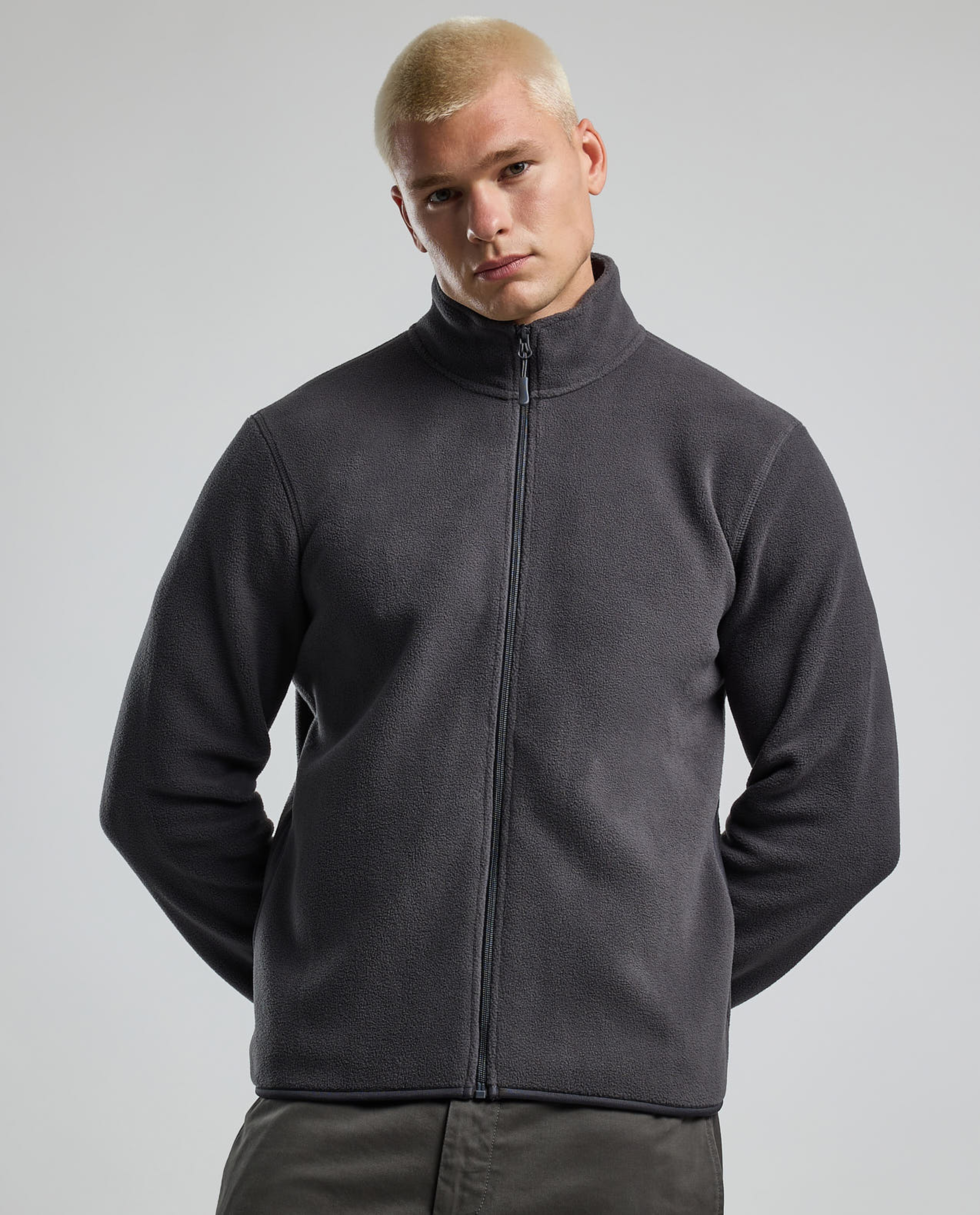Solid Jacket with Zipper Closure