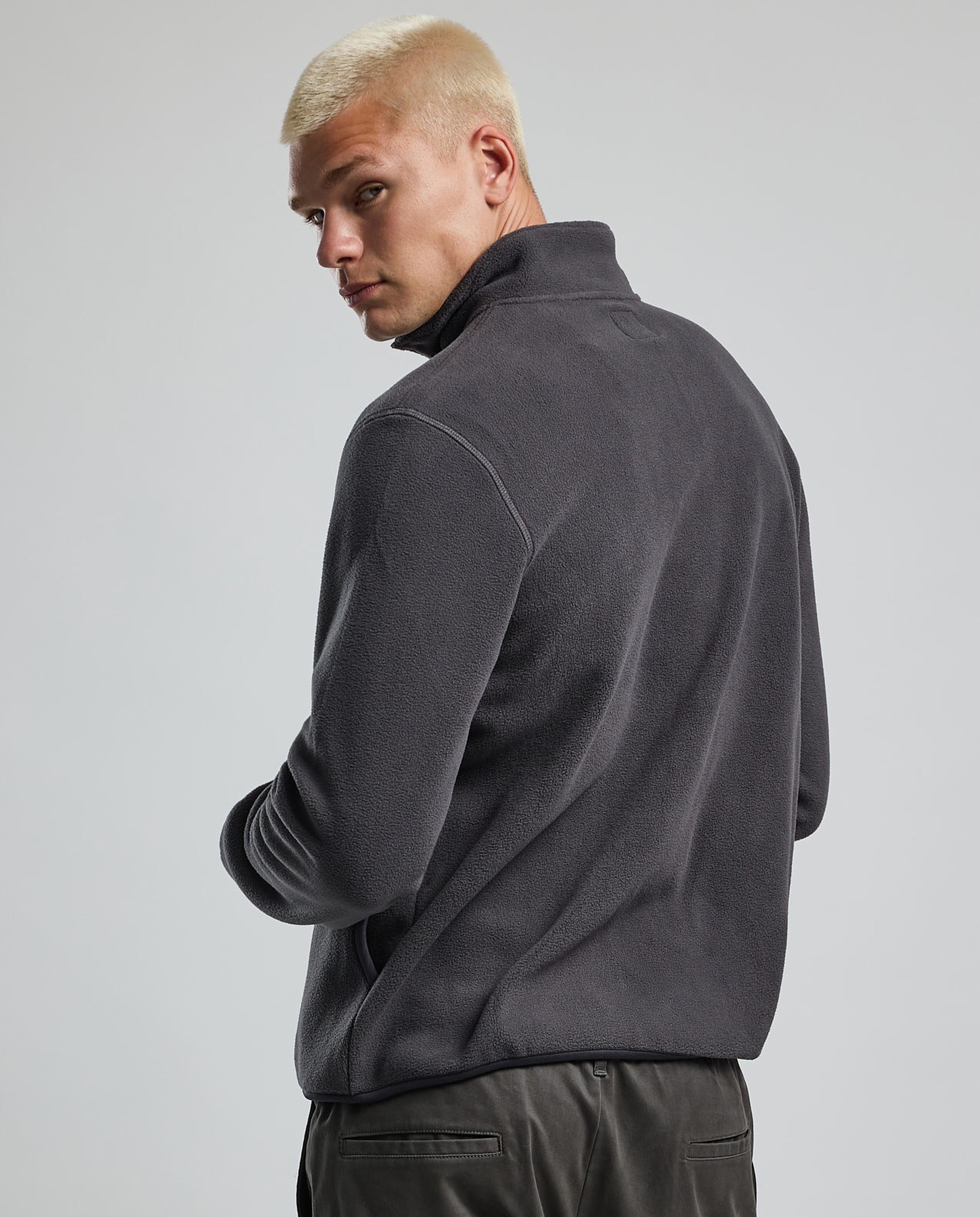 Solid Jacket with Zipper Closure