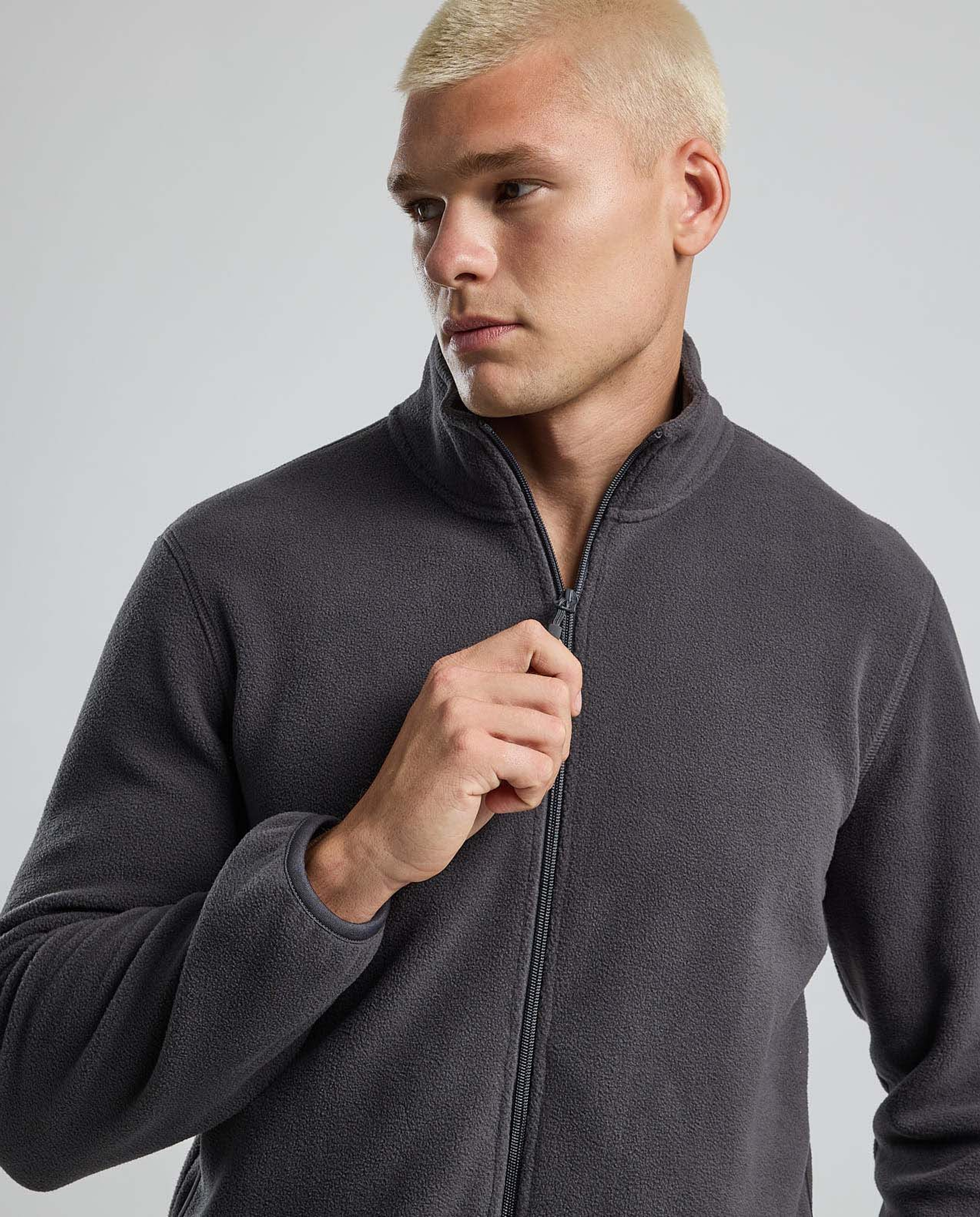 Solid Jacket with Zipper Closure