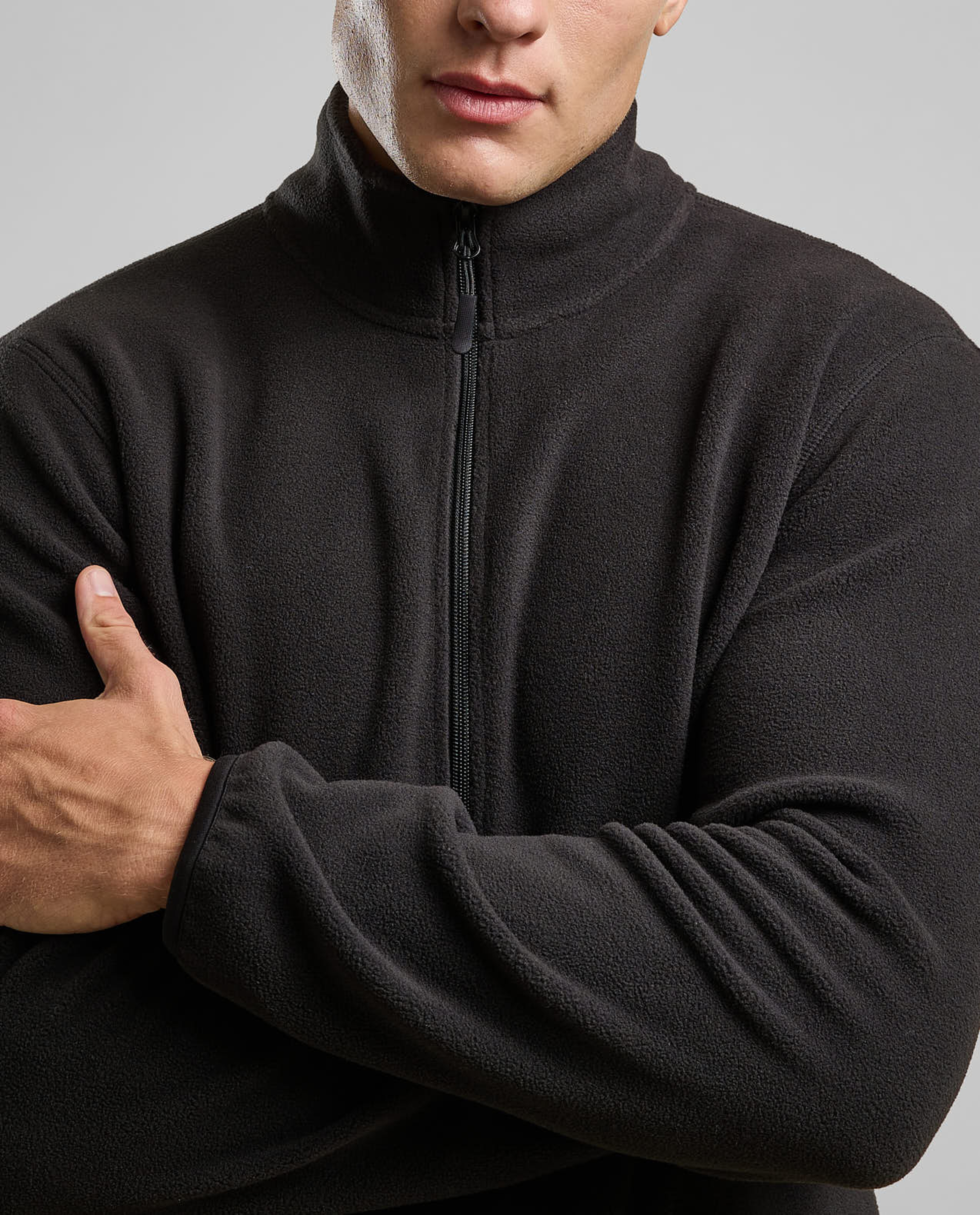 Solid Jacket with Zipper Closure