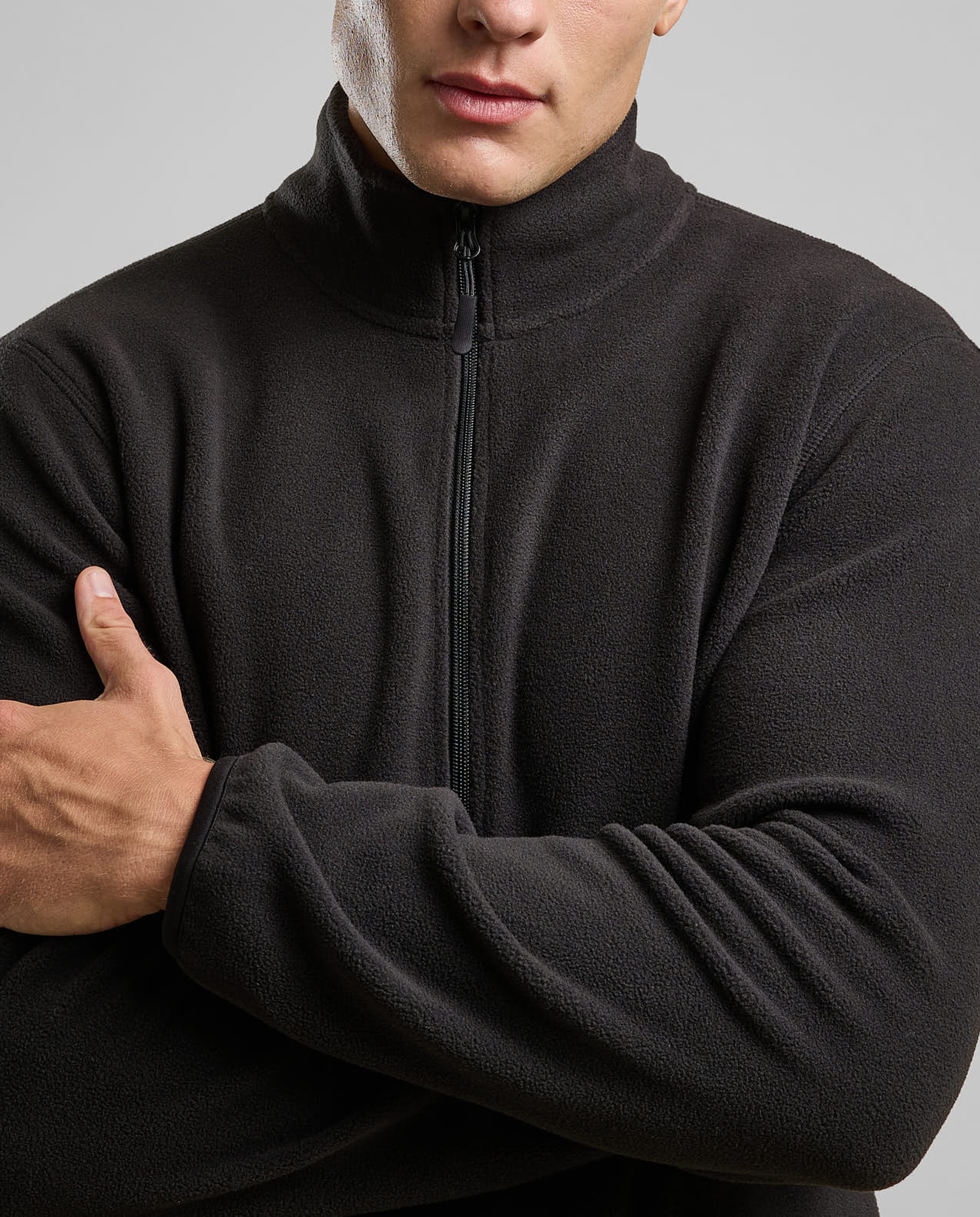 Solid Jacket with Zipper Closure