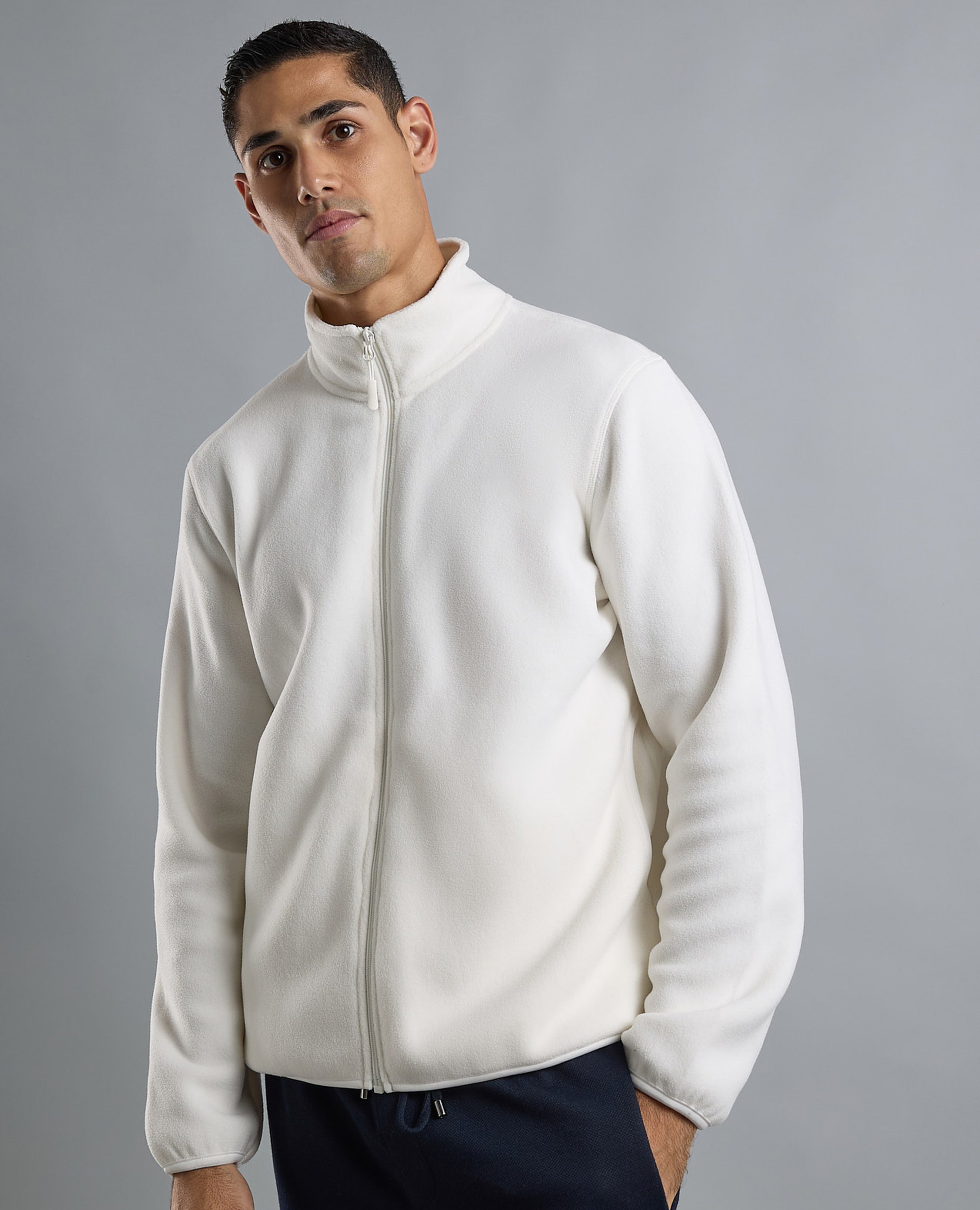 Solid Jacket with Zipper Closure