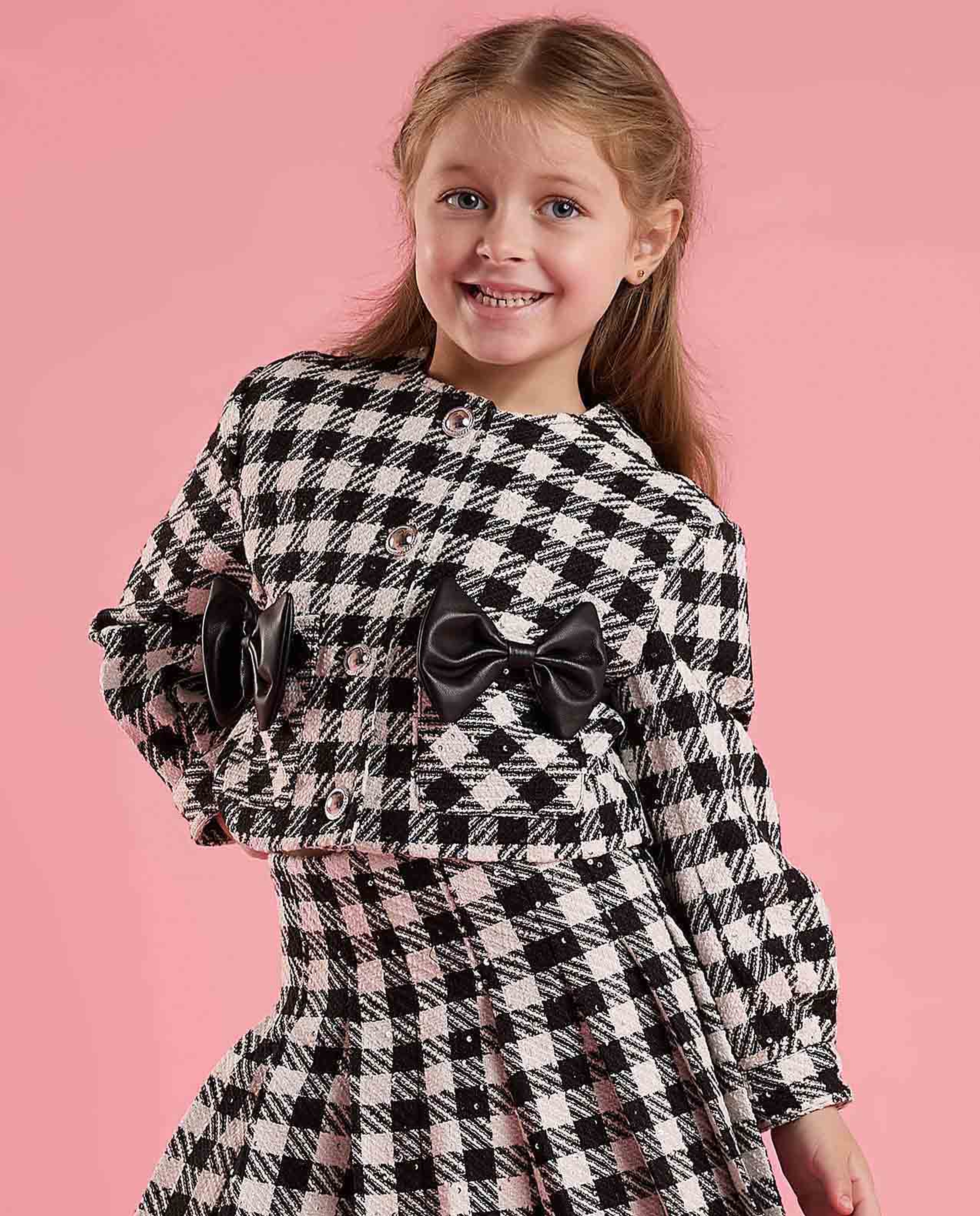 Patterned Jacket with Button Closure