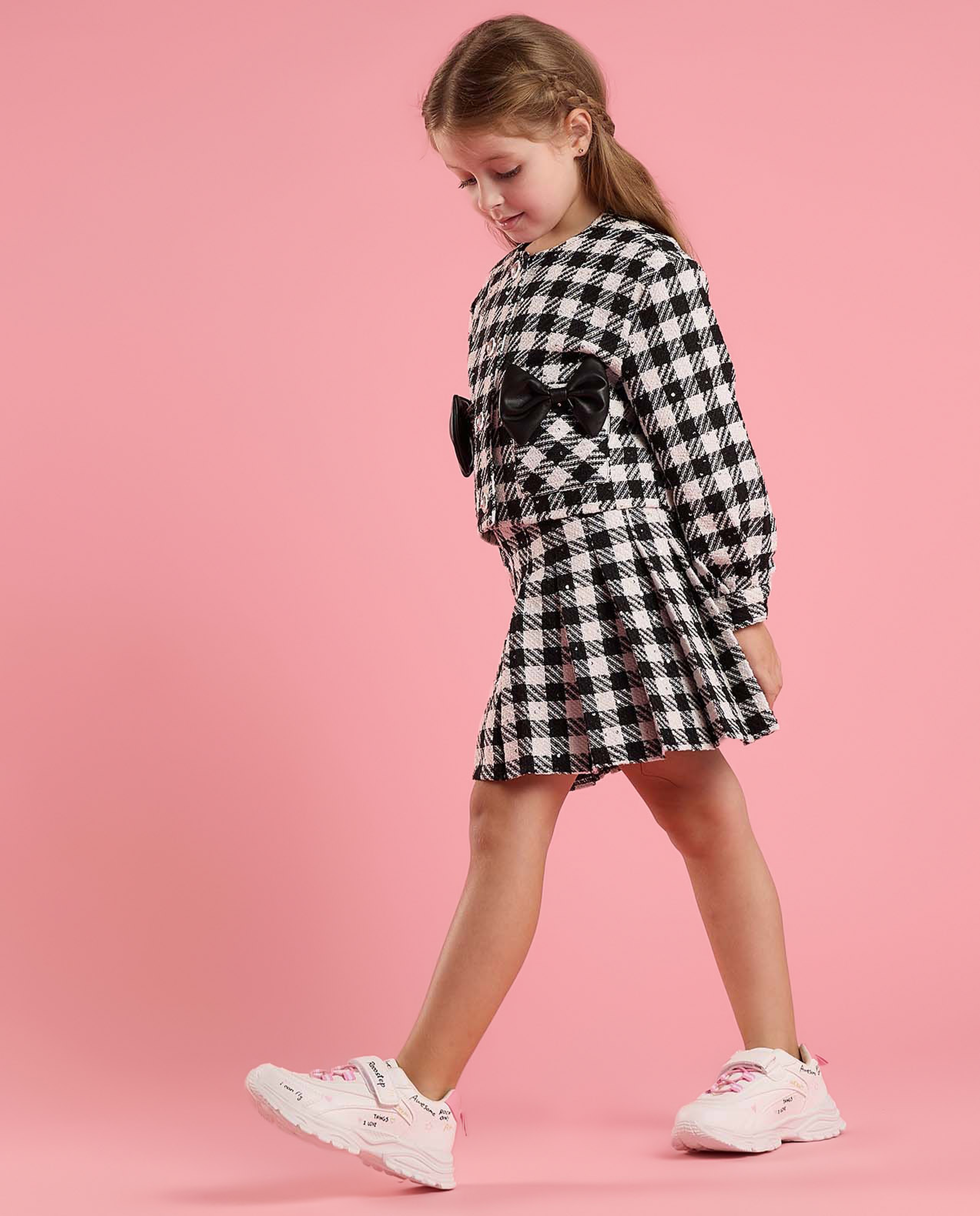 Patterned Jacket with Button Closure