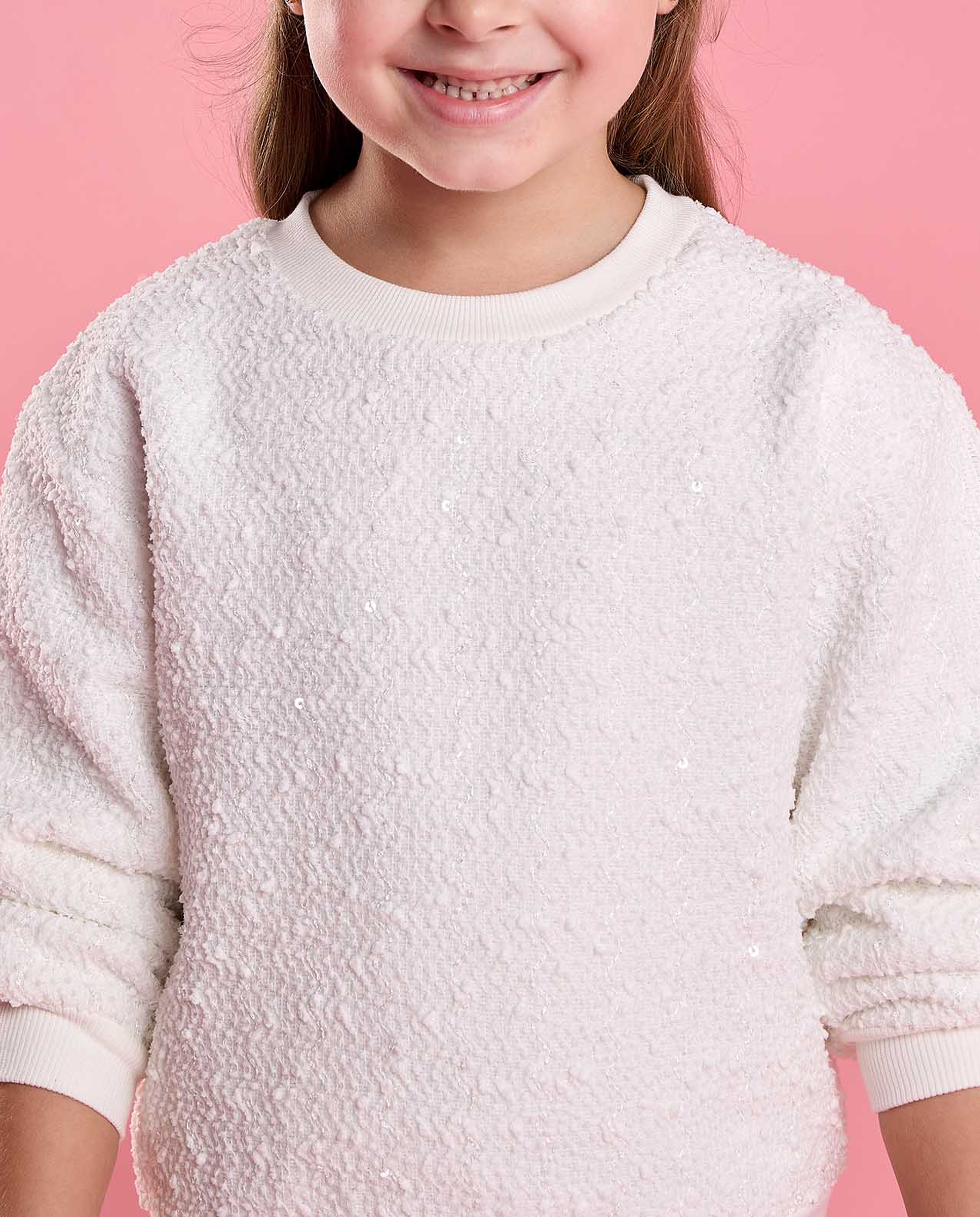 Embroidered Sweatshirt with Crew Neck and Long Sleeves