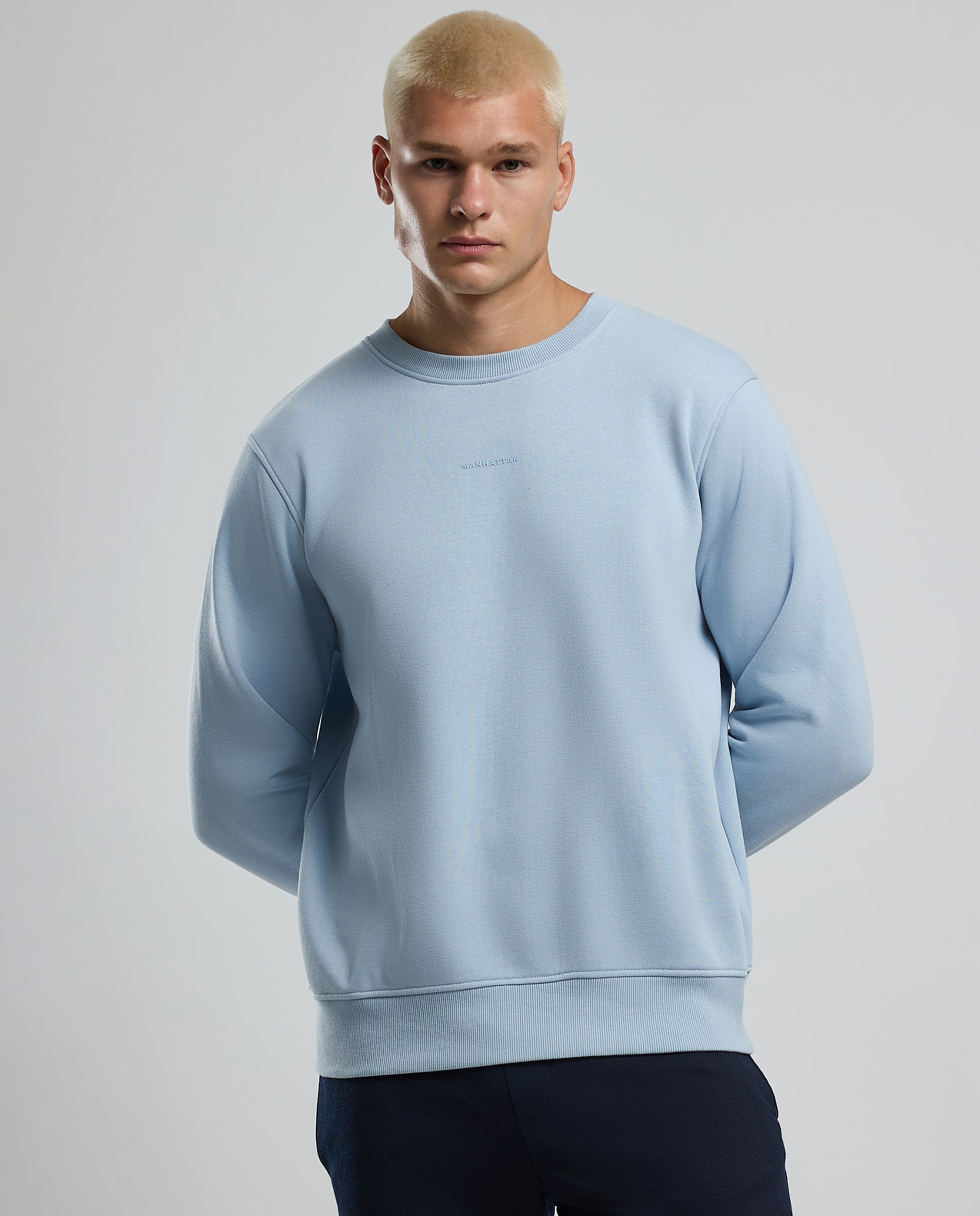 Printed Sweatshirt with Crew Neck and Long Sleeves