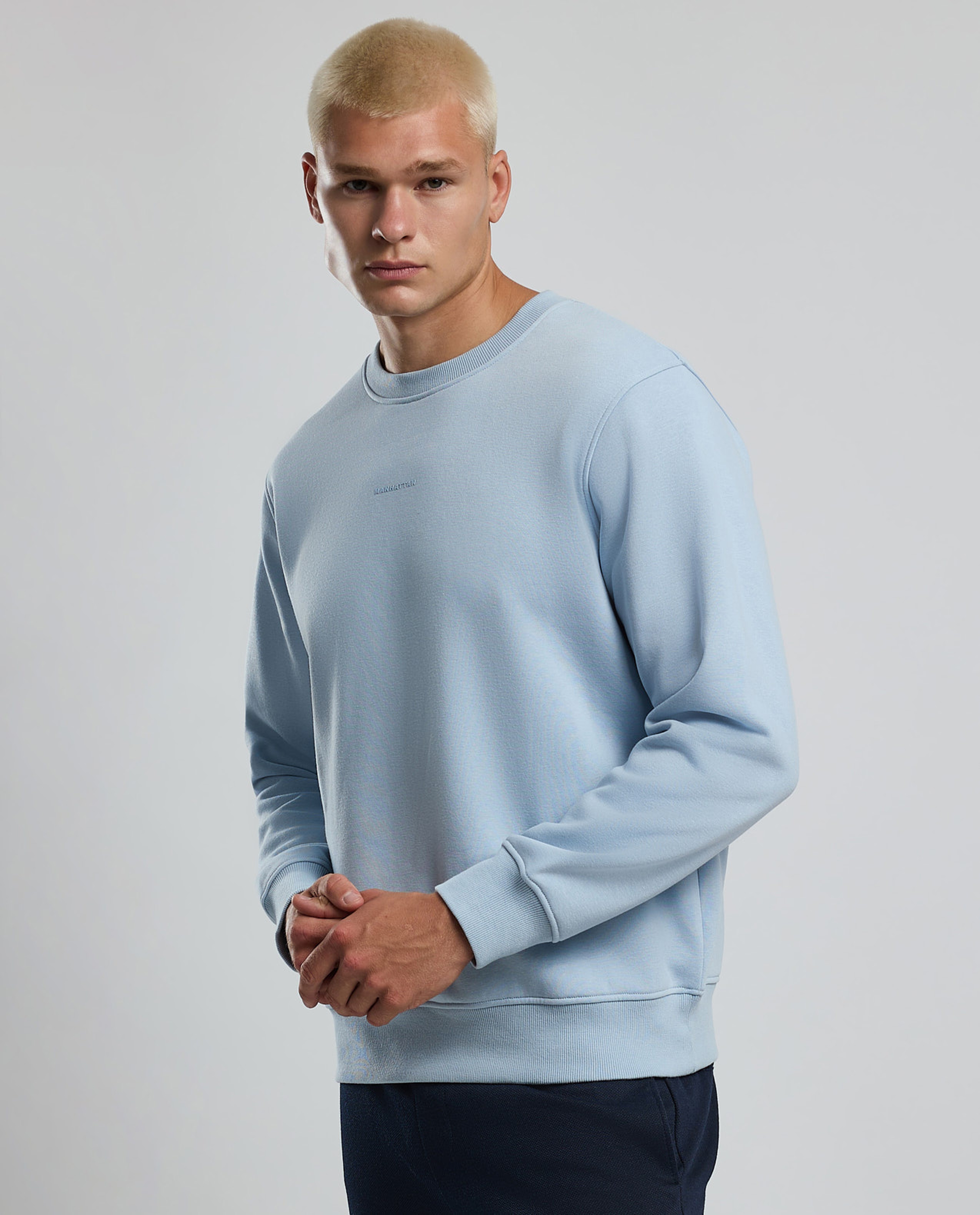 Printed Sweatshirt with Crew Neck and Long Sleeves