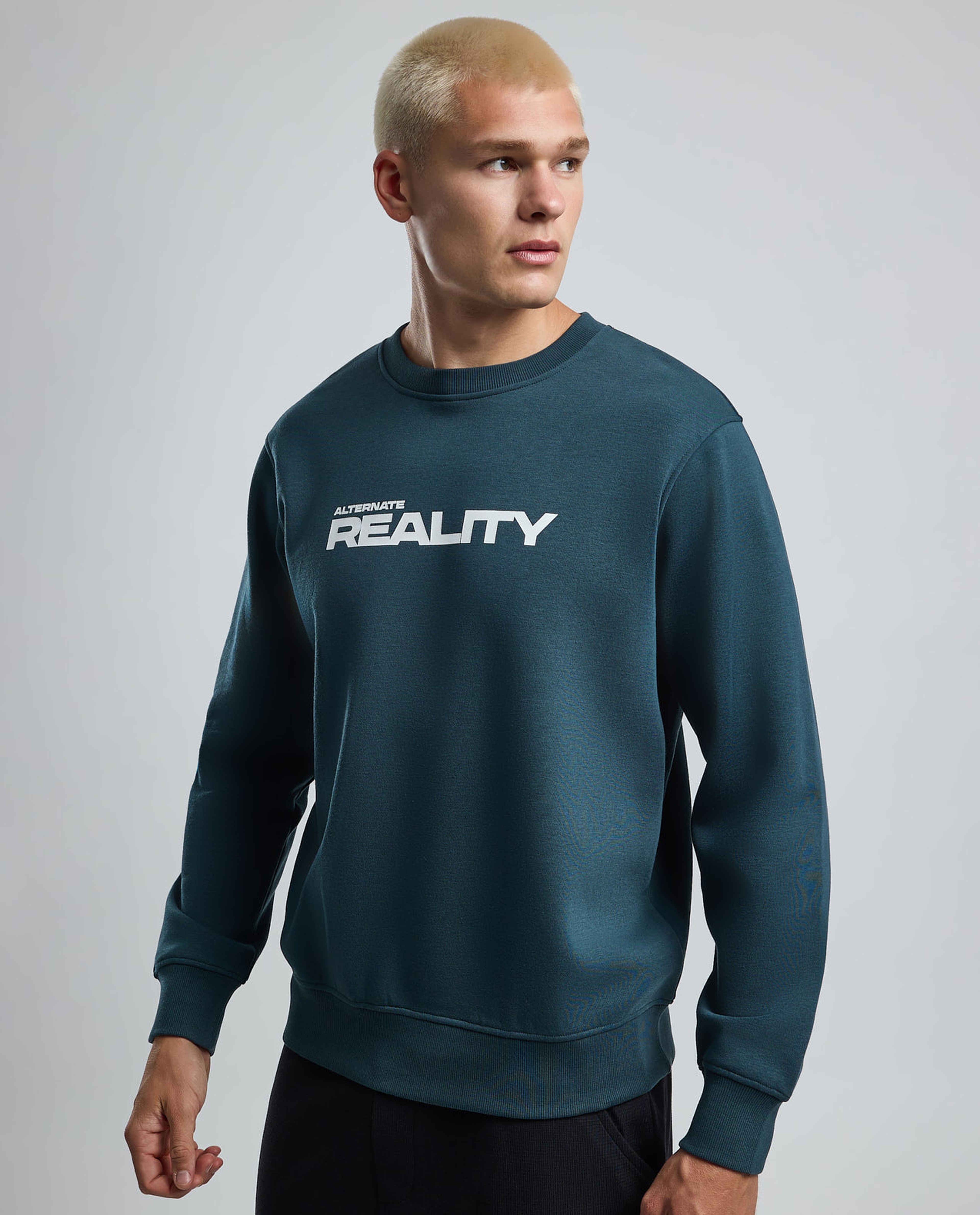 Printed Sweatshirt with Crew Neck and Long Sleeves
